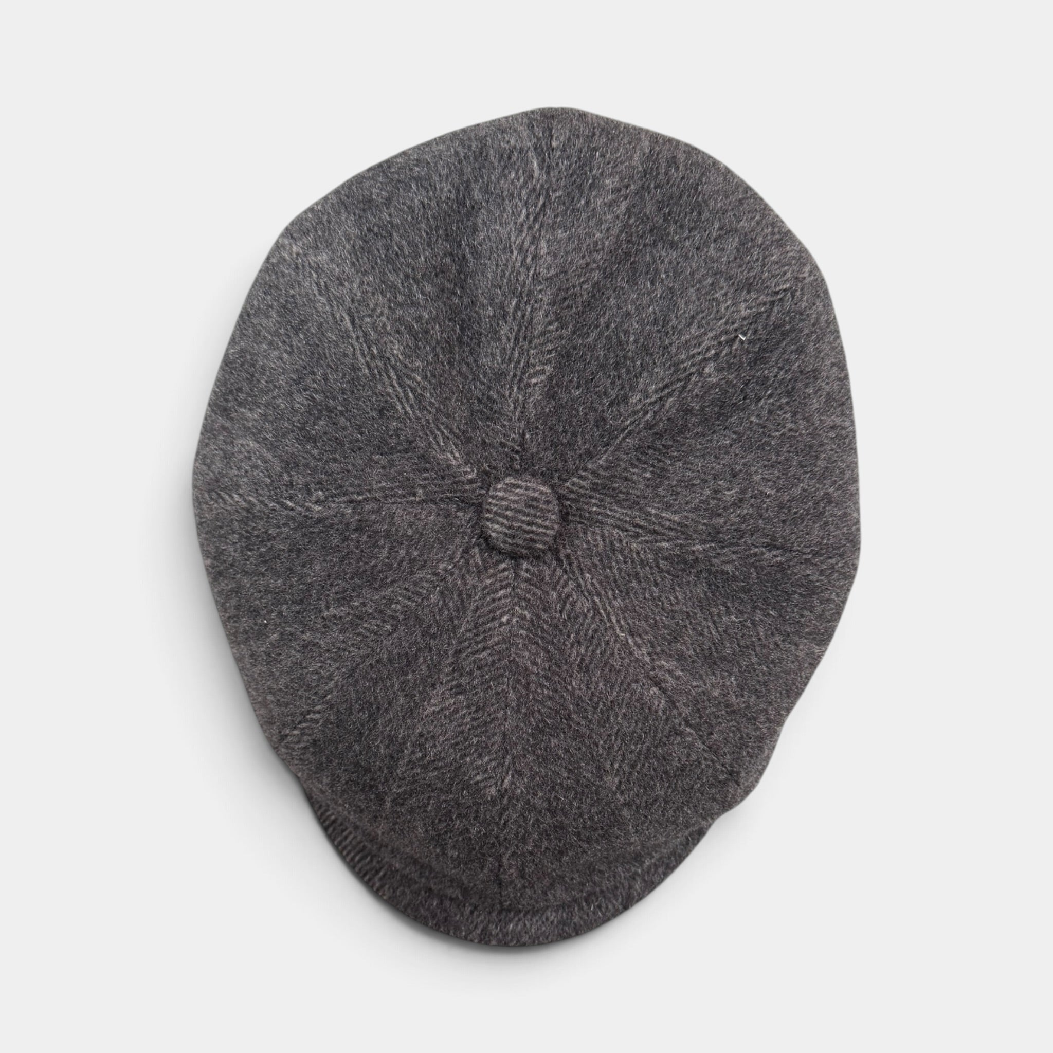 Coppola Irlandese In Tessuto 100% Cashmere Spinato Grigio -Alfonso D'Este