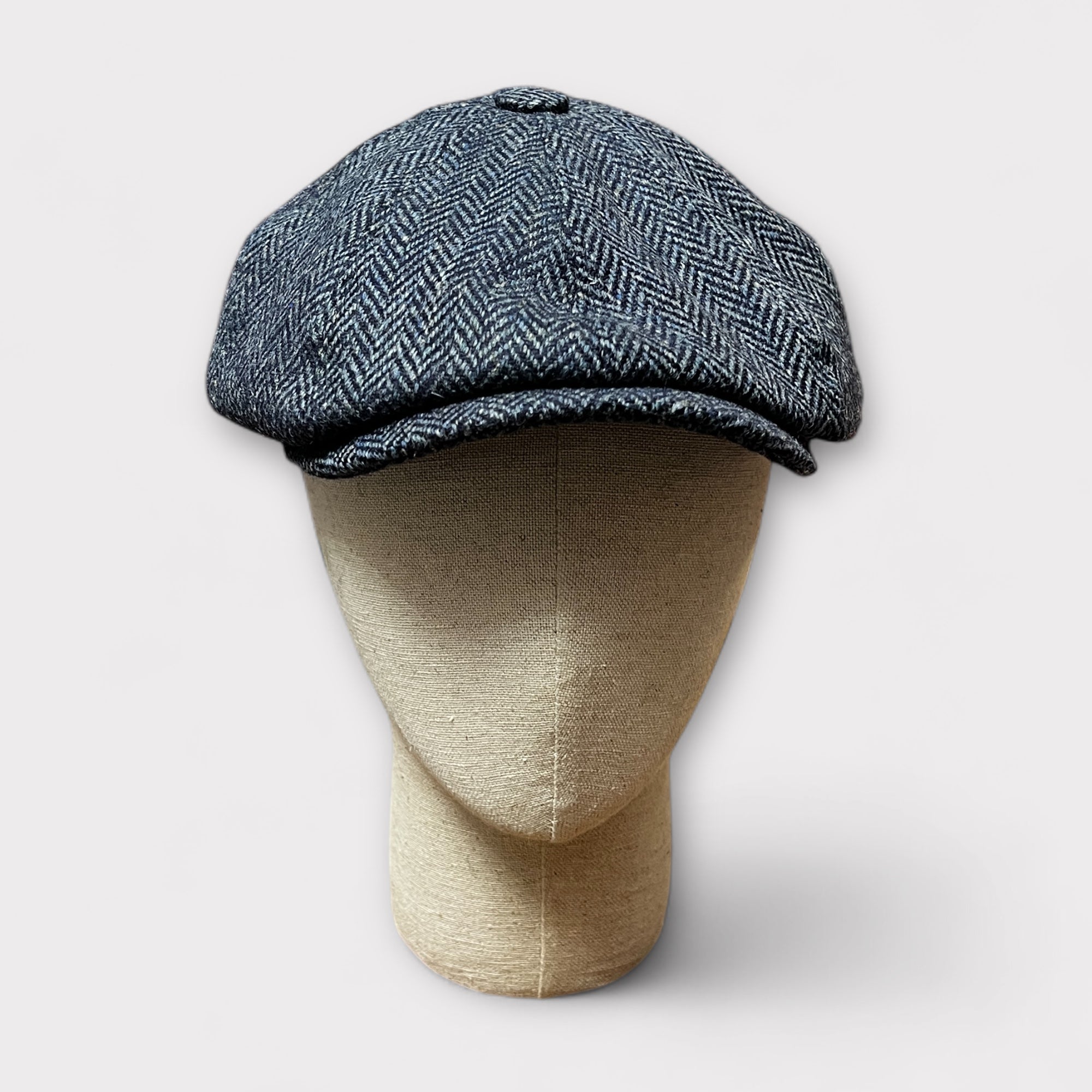 Coppola Irlandese 8 spicchi In Pura Lana Spinato Blu