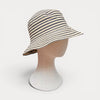 Cappello Donna Estivo In Cotone Beige Righe Nere - Grevi