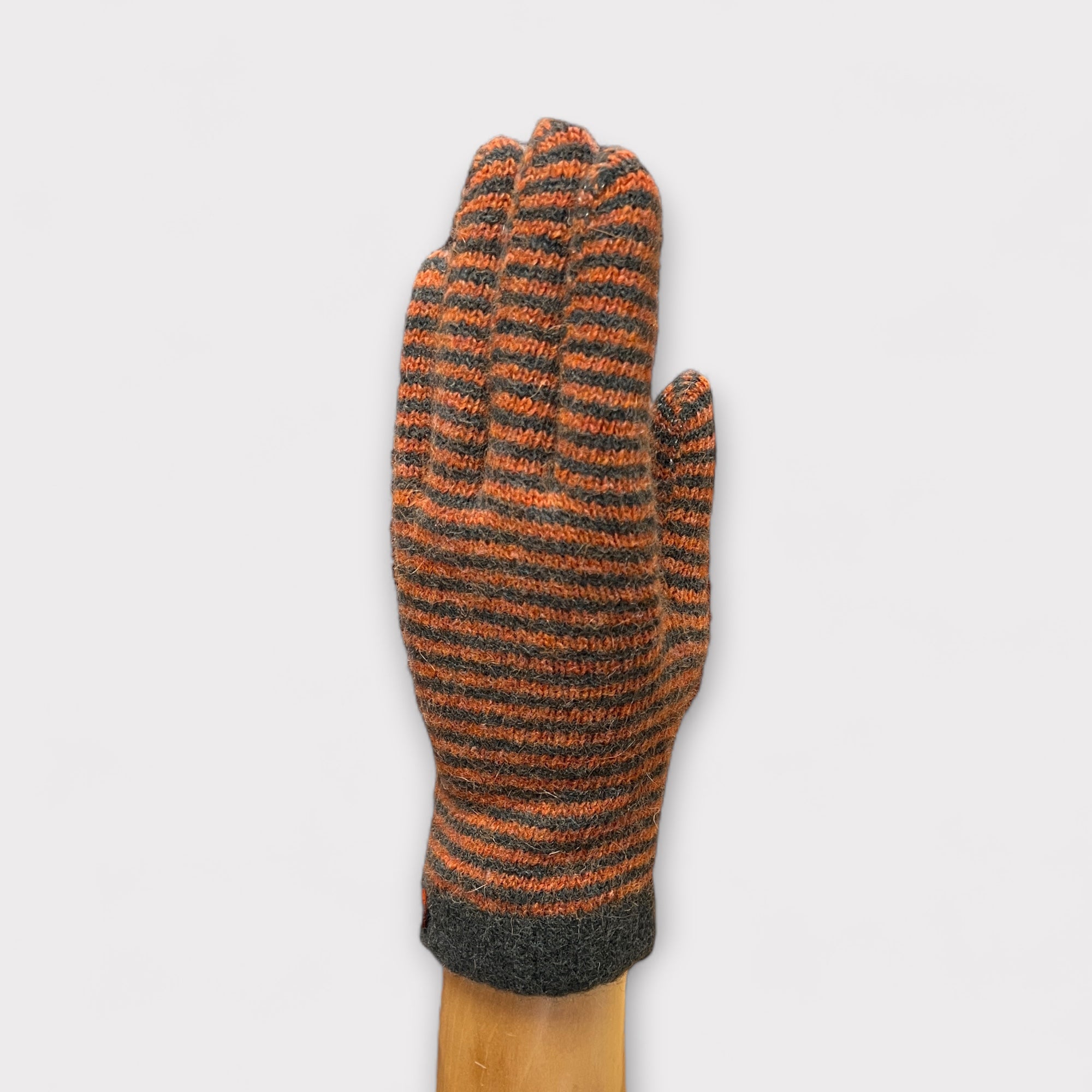 Guanti Da Donna In Lana E Angora Righe Touch Screen