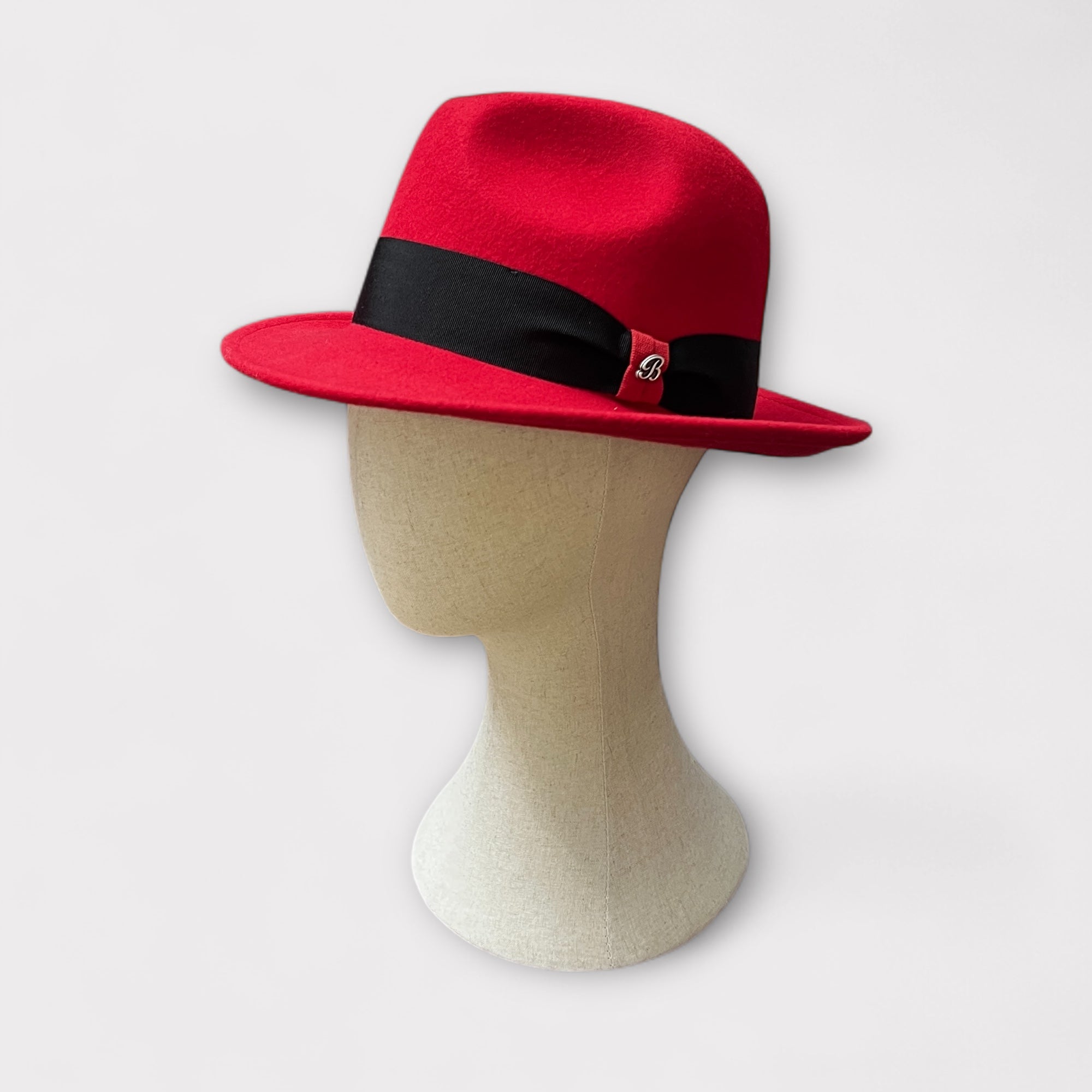 Cappello Fedora Unisex In Feltro Di Lana Extrafine