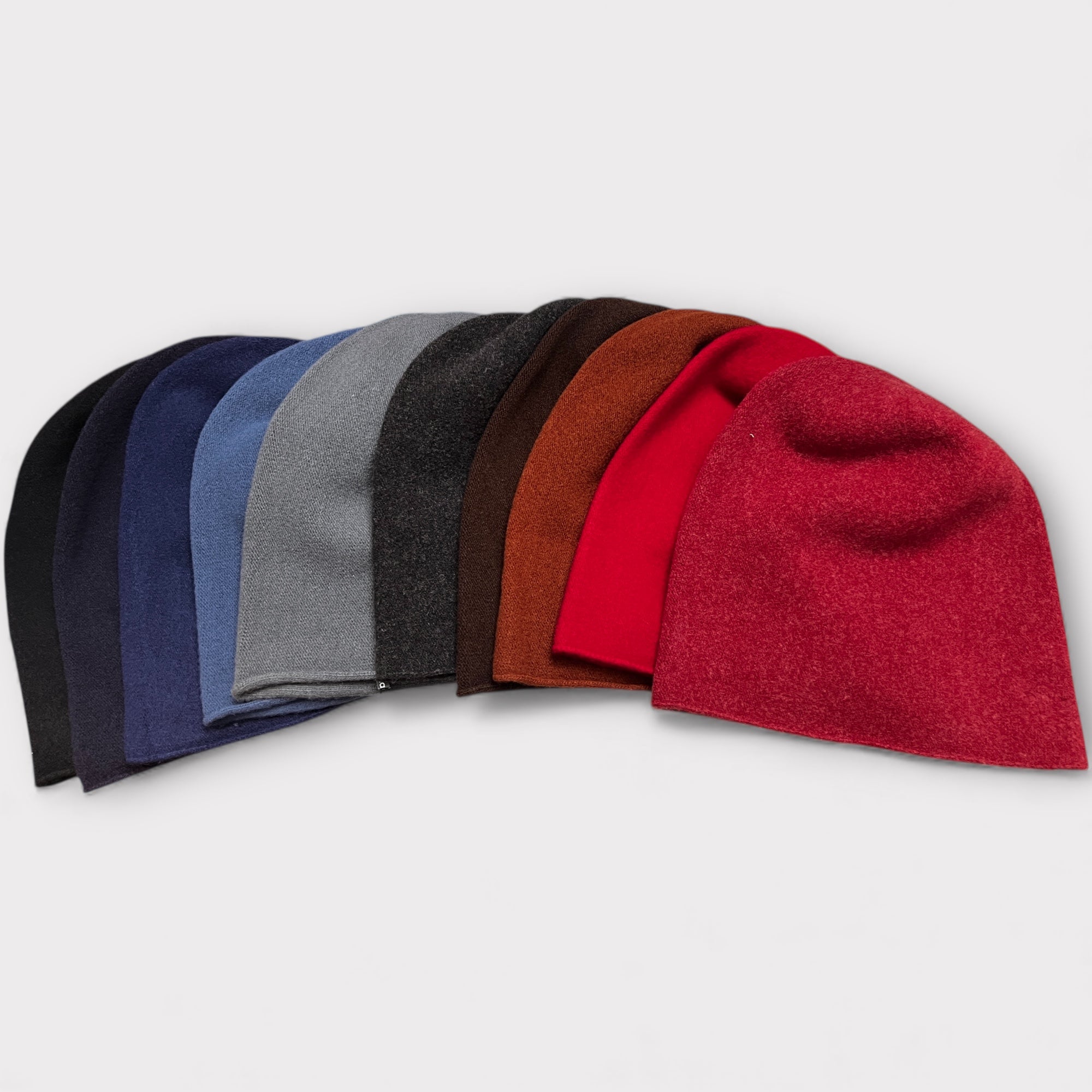 Berretto Beanie In Panno Di Lana "Nero" Kopka