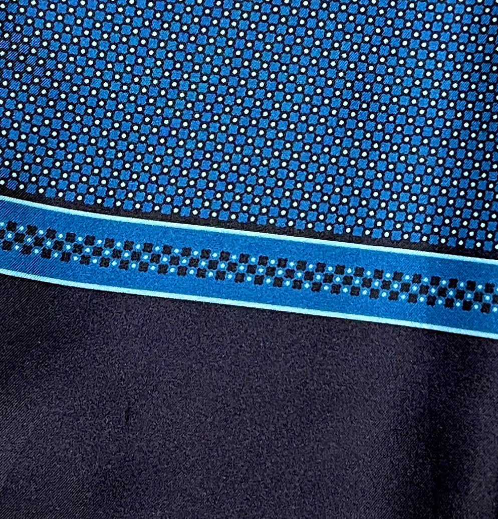 Sciarpa Uomo In Twill Di Pura Seta 33x180 Fantasia Pois