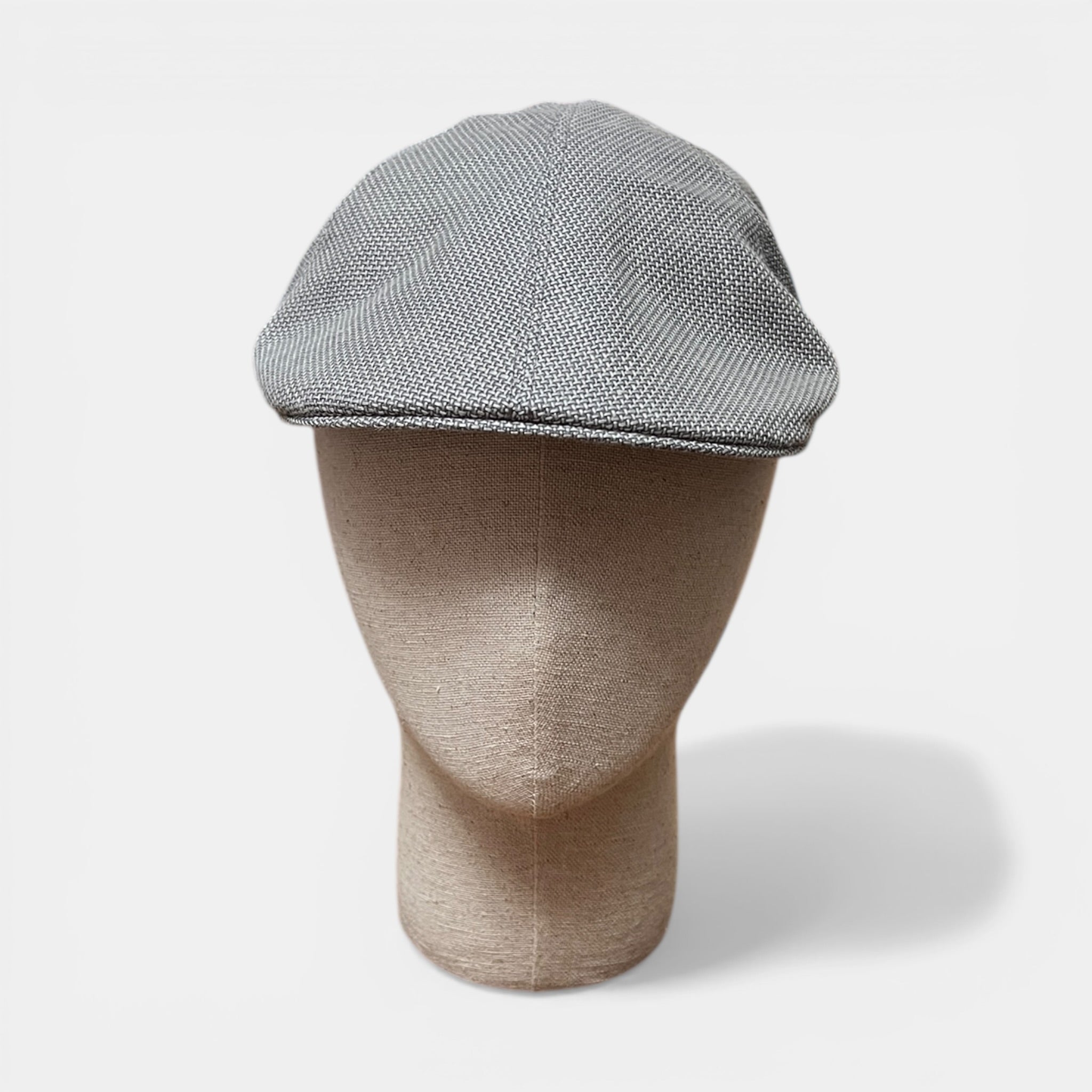 Coppola 6 Spicchi Estiva In lino E Cotone Grigio Chiaro - Cappelleria Bacca