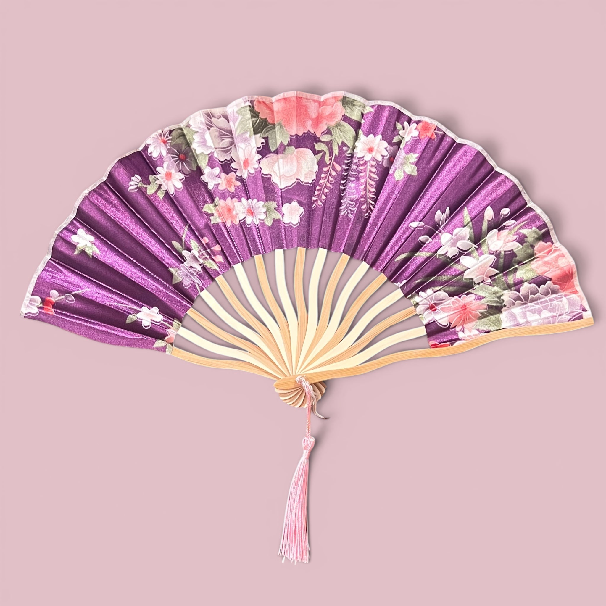 Ventaglio In Bamboo e Seta Fantasia Diam. 37 cm. - Cappelleria Bacca