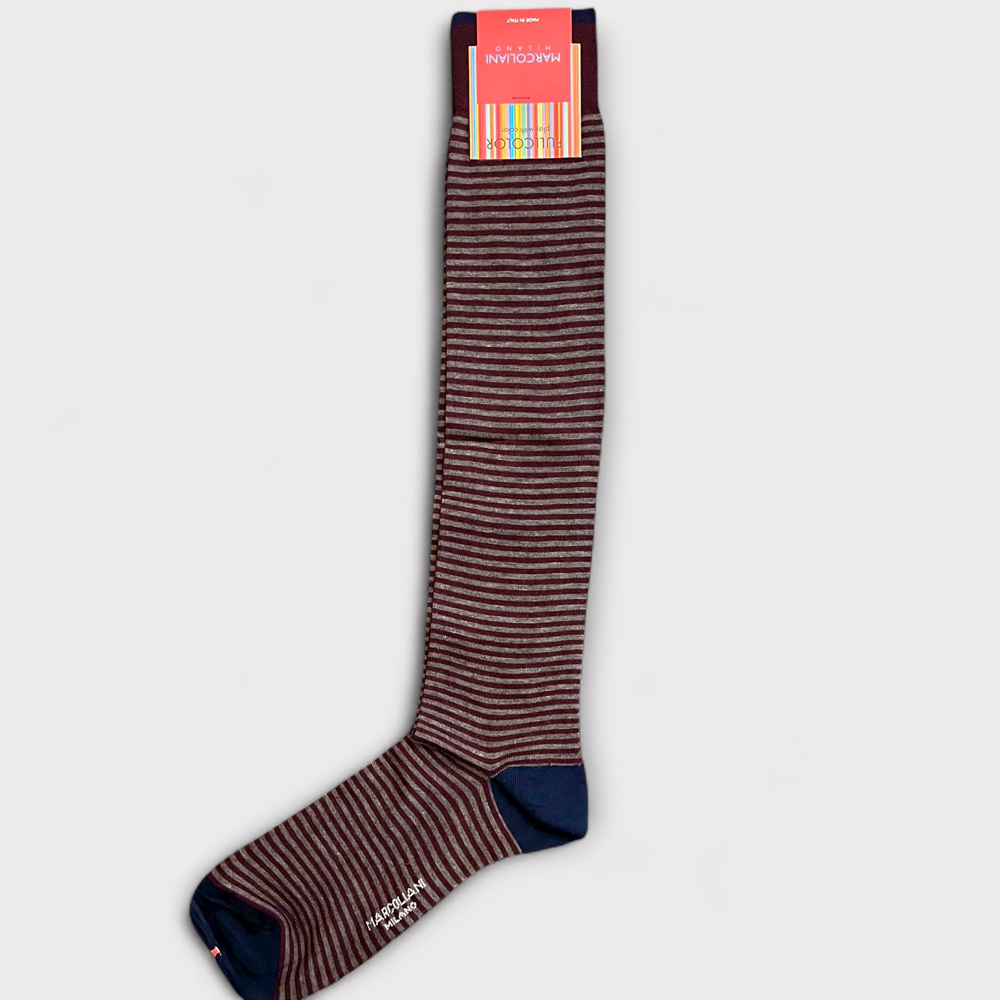 Calzini Uomo Lungo In Cotone a Righe