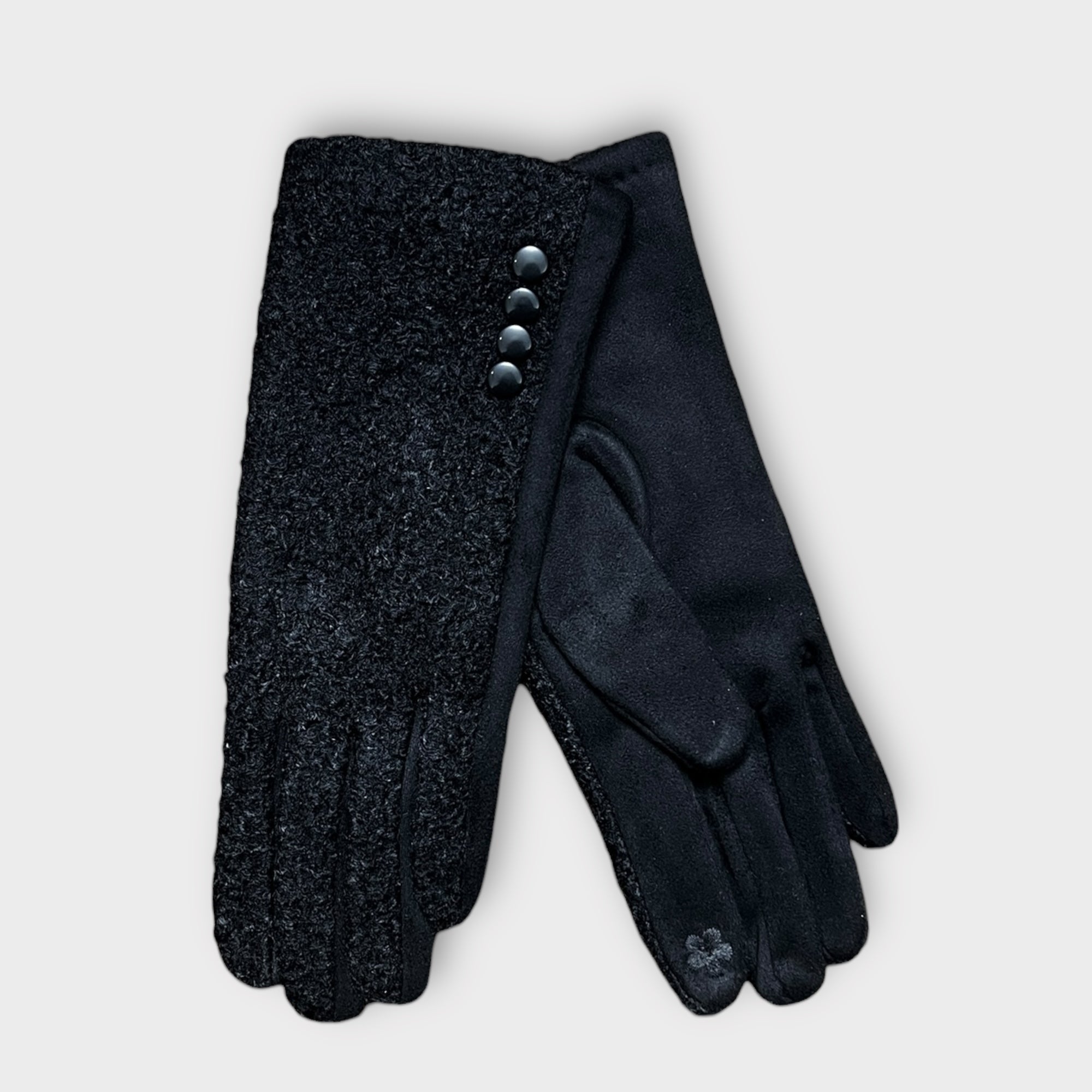 Guanti Donna In Eco Astracan E Micropile Touch Screen