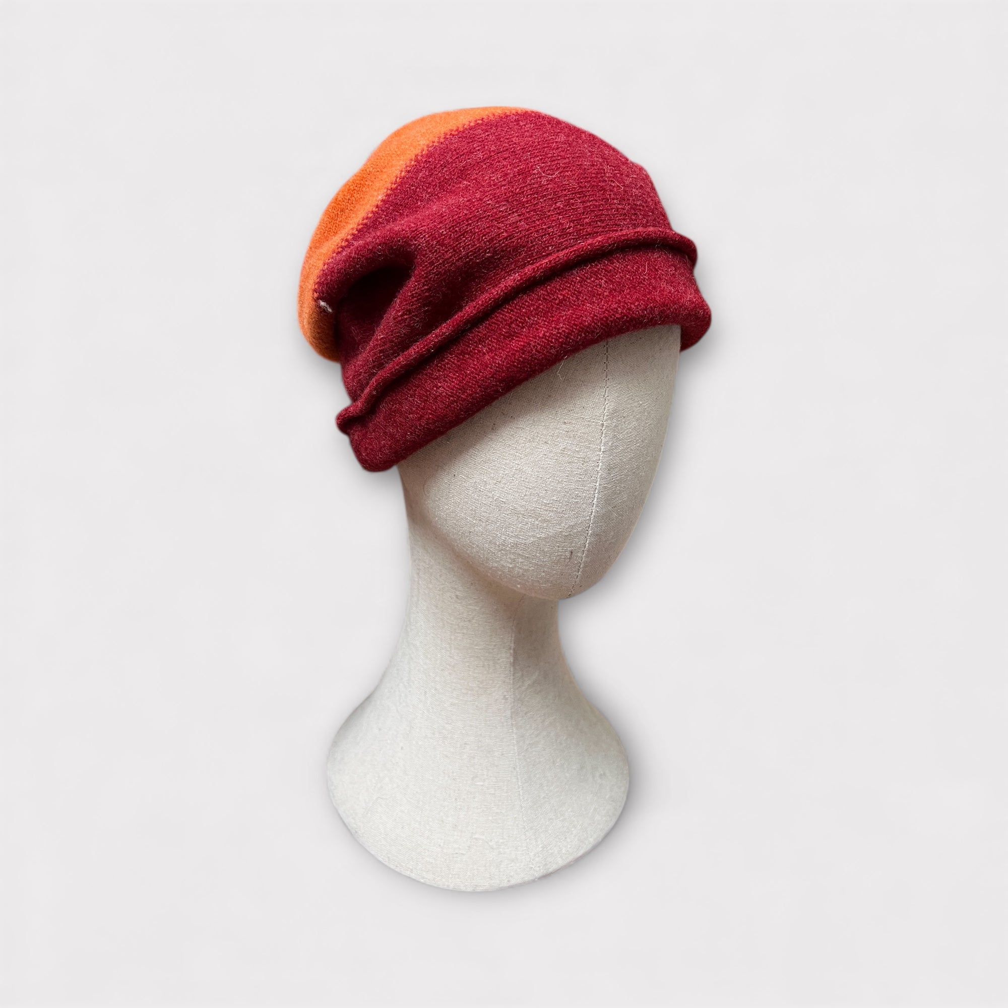 Berretto Beanie In Panno Di Lana Tricolor Kopka