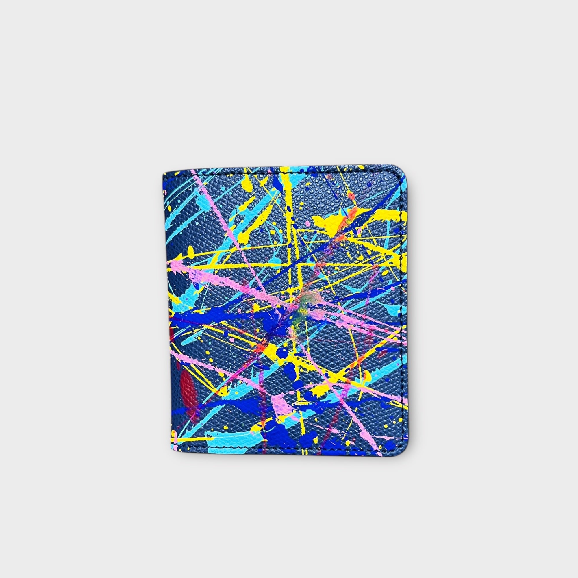 Portacarte In Pelle Dipinto A Mano Mamiki