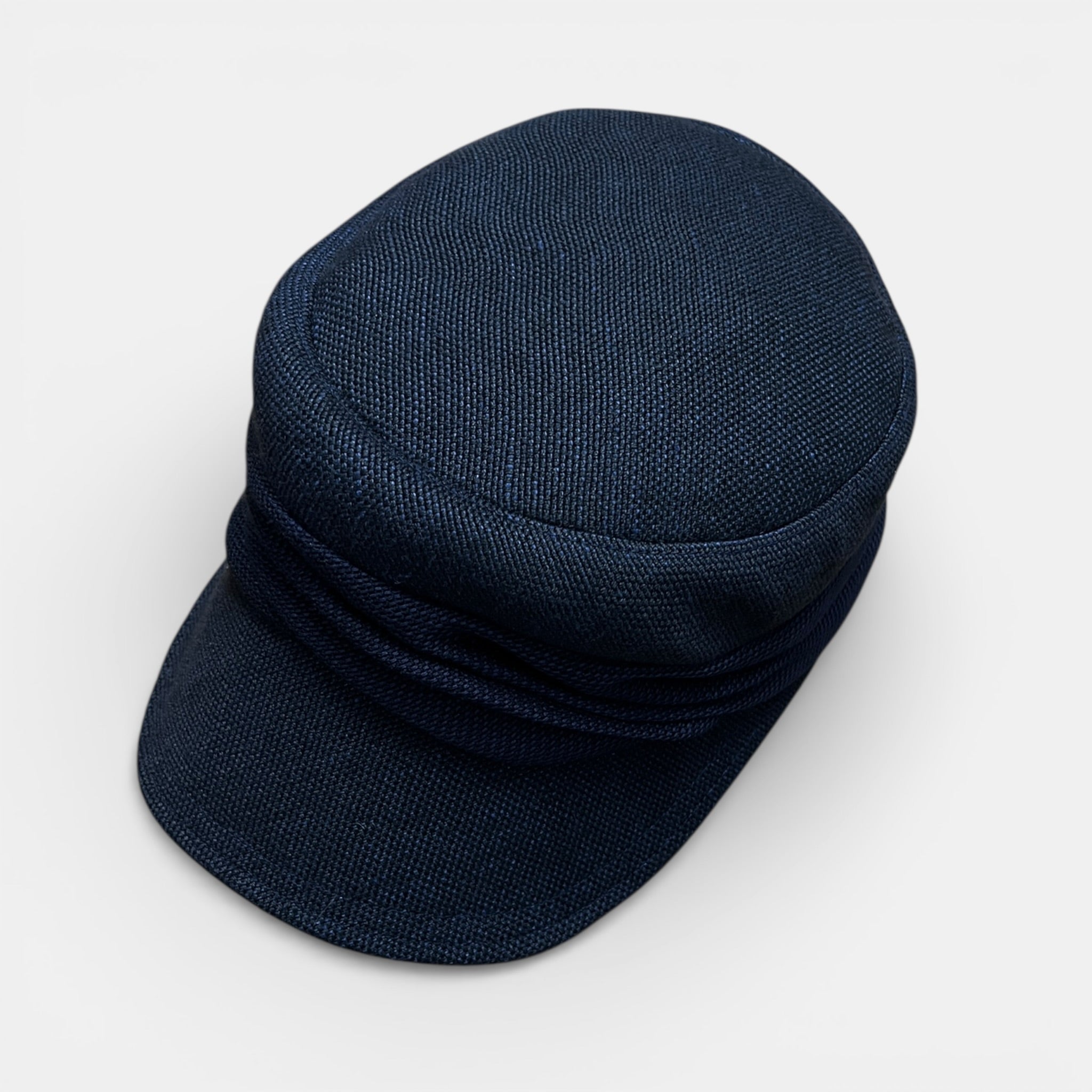 Berretto Con Visiera In Lino Blu Mature Ha.