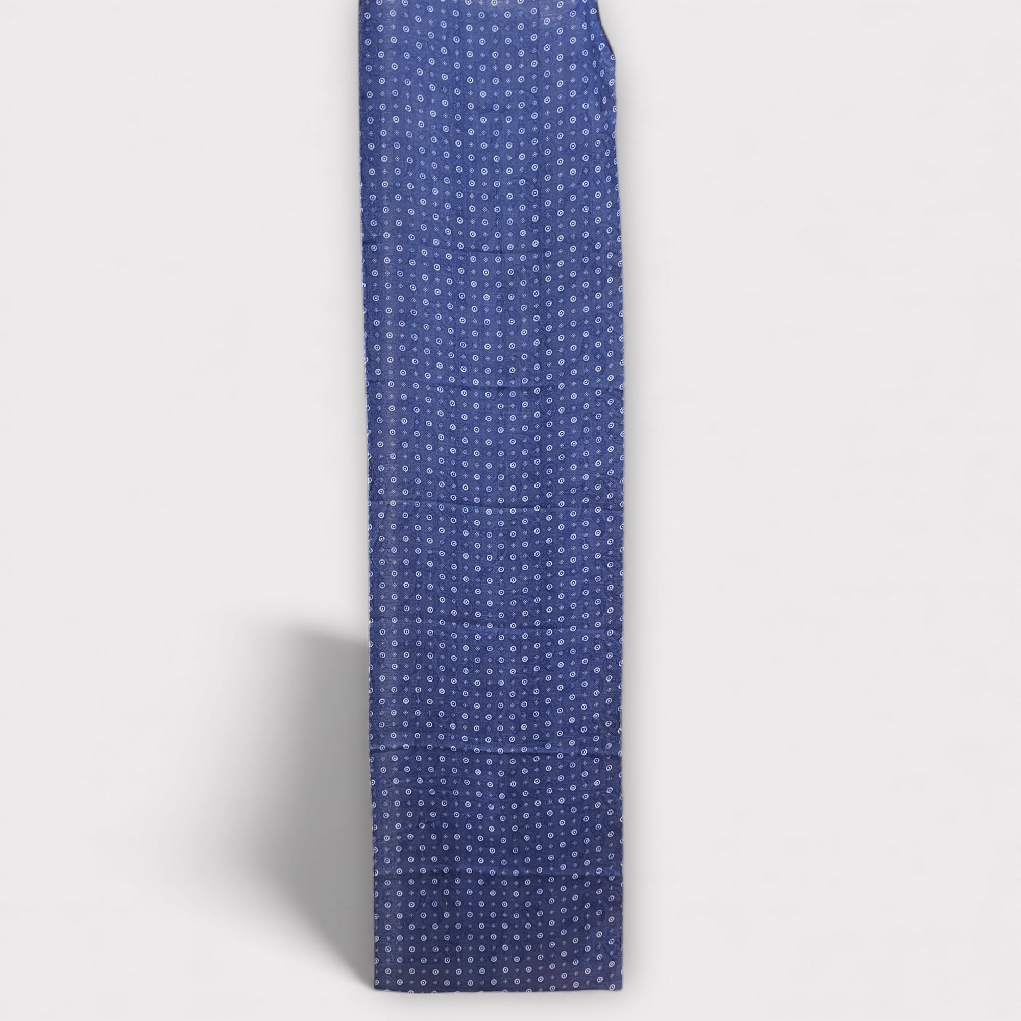 Sciarpa Uomo In Tessuto Di Lana Fantasia Reversibile Foglie E Pois 45 cm x 180 cm