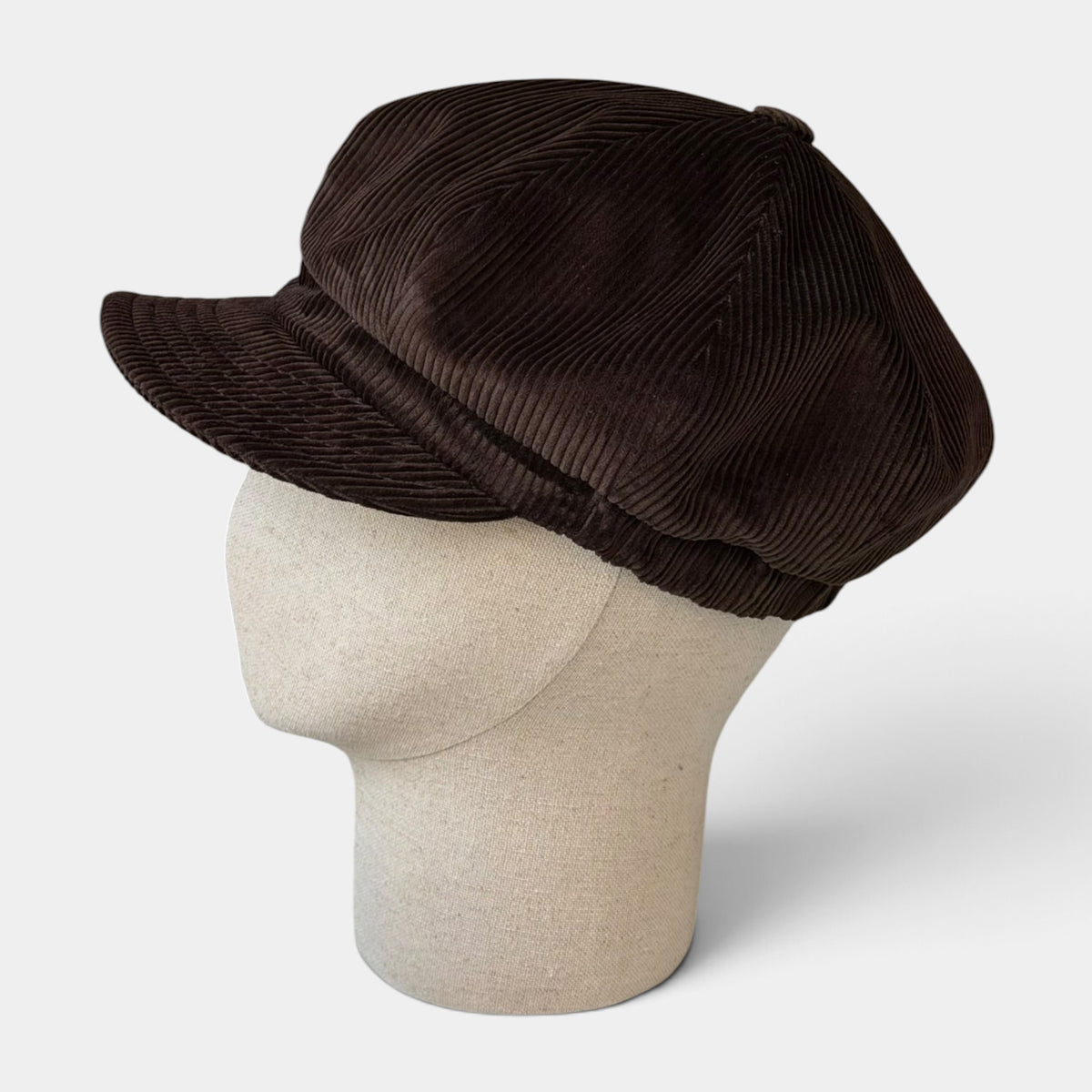 Cappello Unisex Con Visiera Tipo Jackie Stewart In Velluto di Puro Cotone - 8 Spicchi - Cappelleria Bacca
