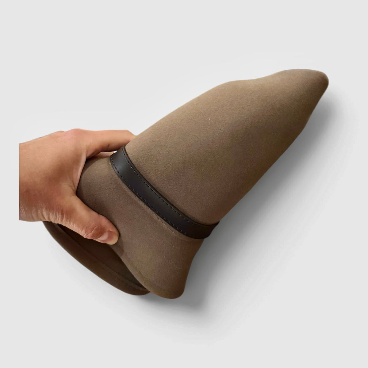 Cappello Traveller In Feltro di Lana "Softfelt" Country Nastro In Pelle Stetson Impermeabile e Pieghevole- Marrone Chiaro