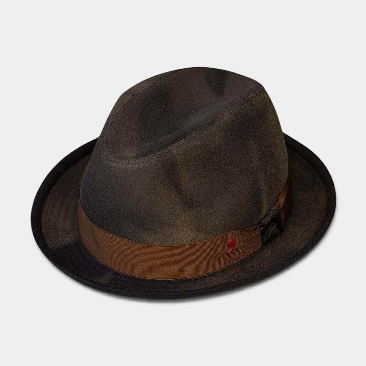 Cappello Trilby "J-Ax" In Tessuto Di Lana Nero Sfumato Alfonso D'Este