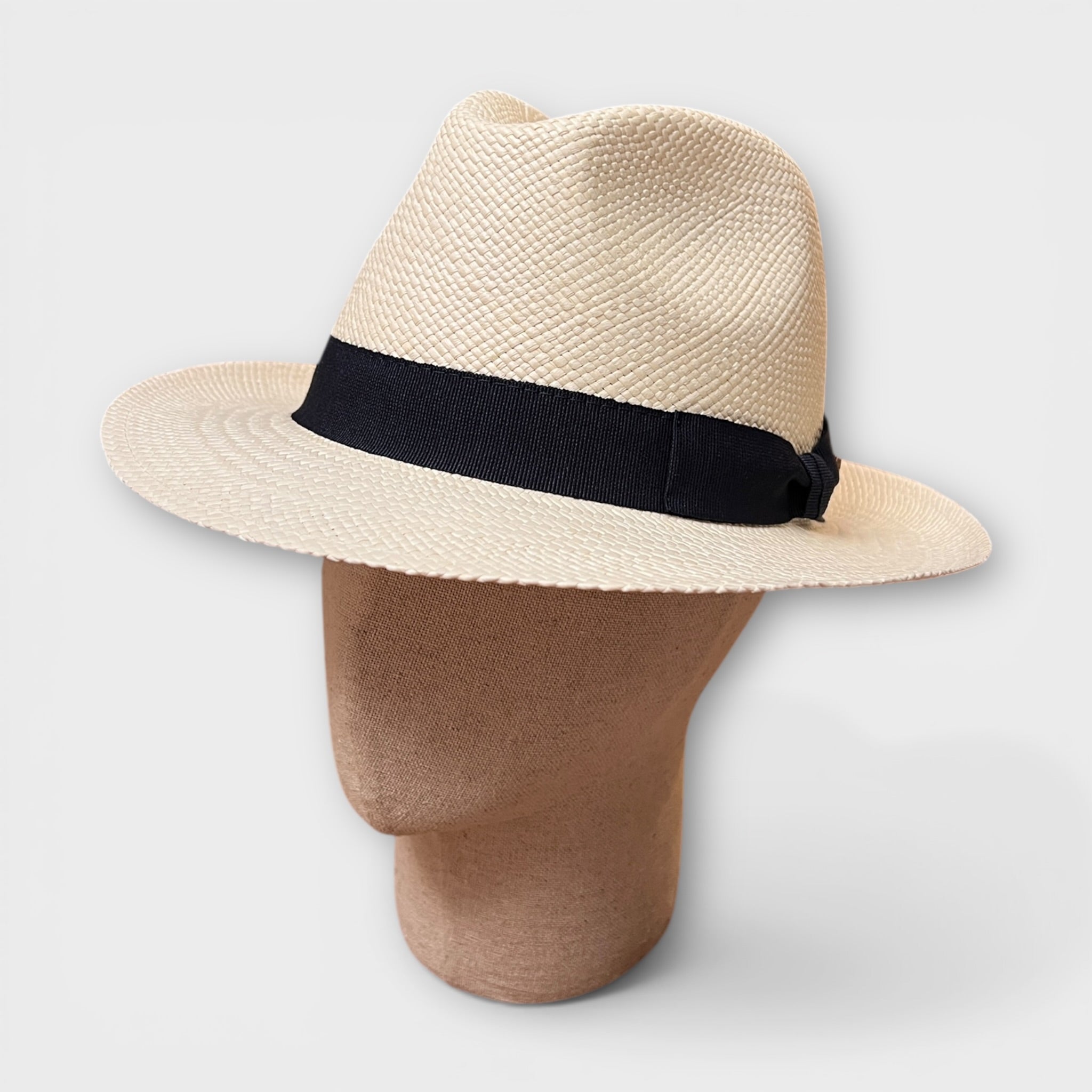 Cappello Panama Originale In Paglia Toquilla  Sbiancato