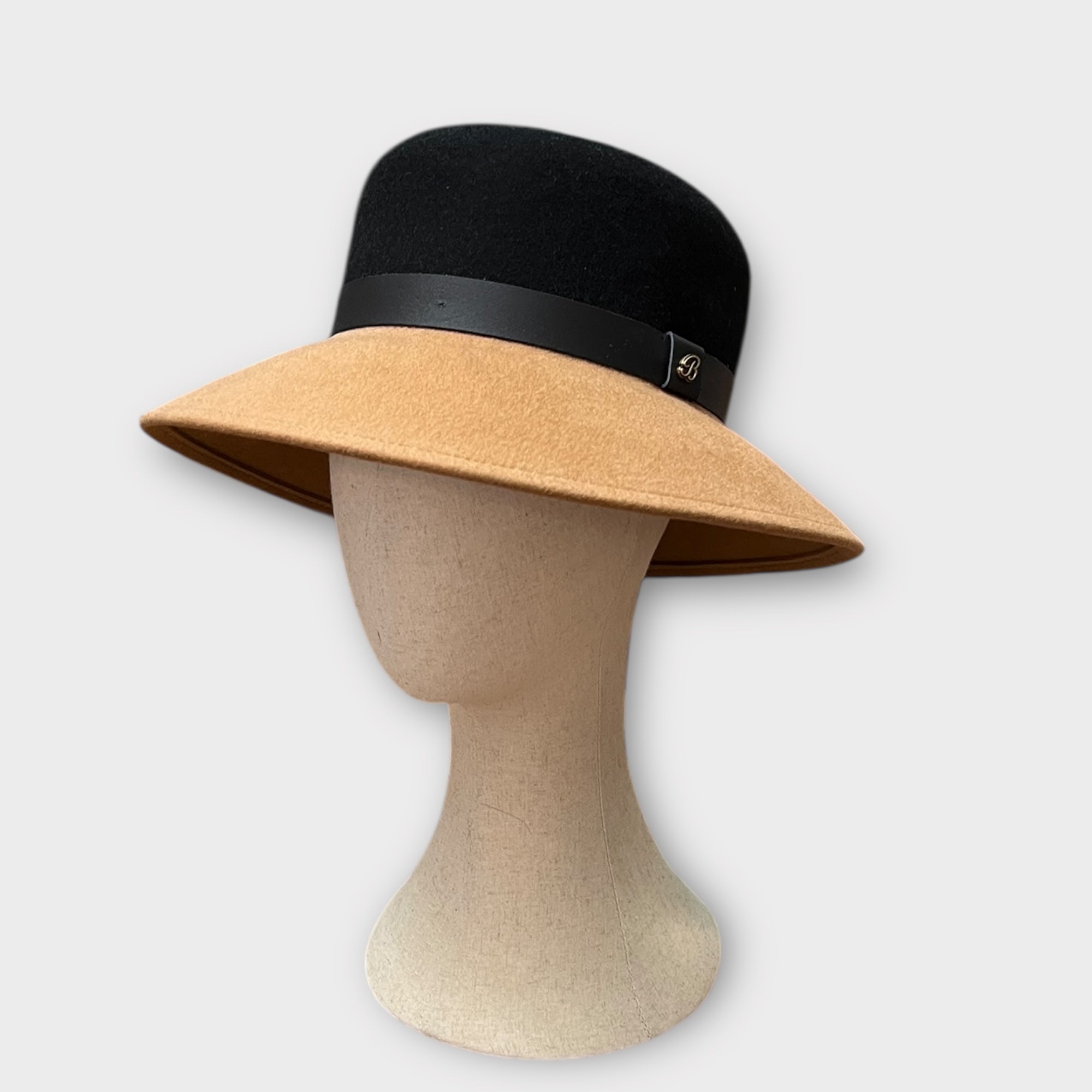 Cappello Donna In Feltro Di Lana Bicolor Audrey