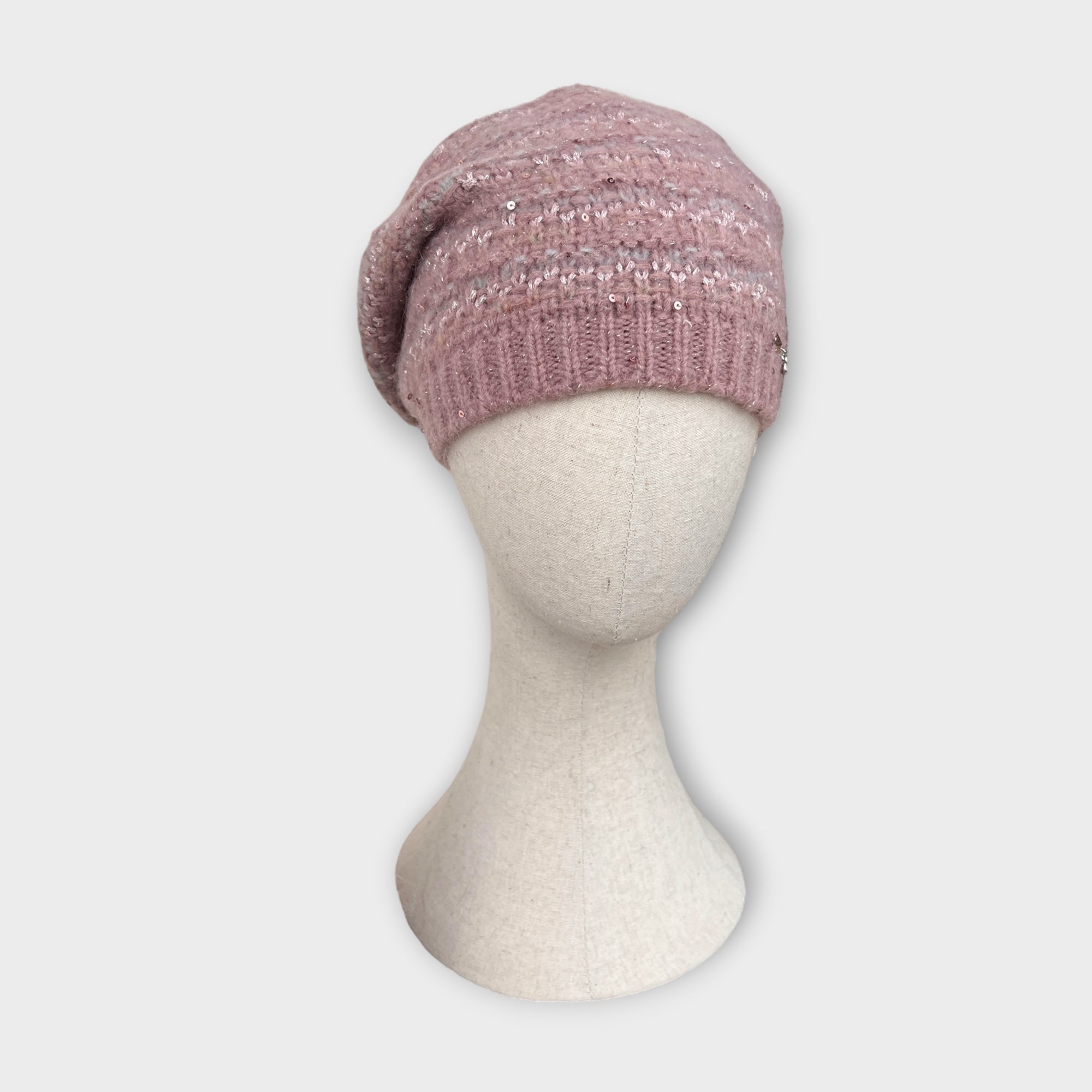 Basco In Maglia Di Mohair Con Lurex E Pailettes