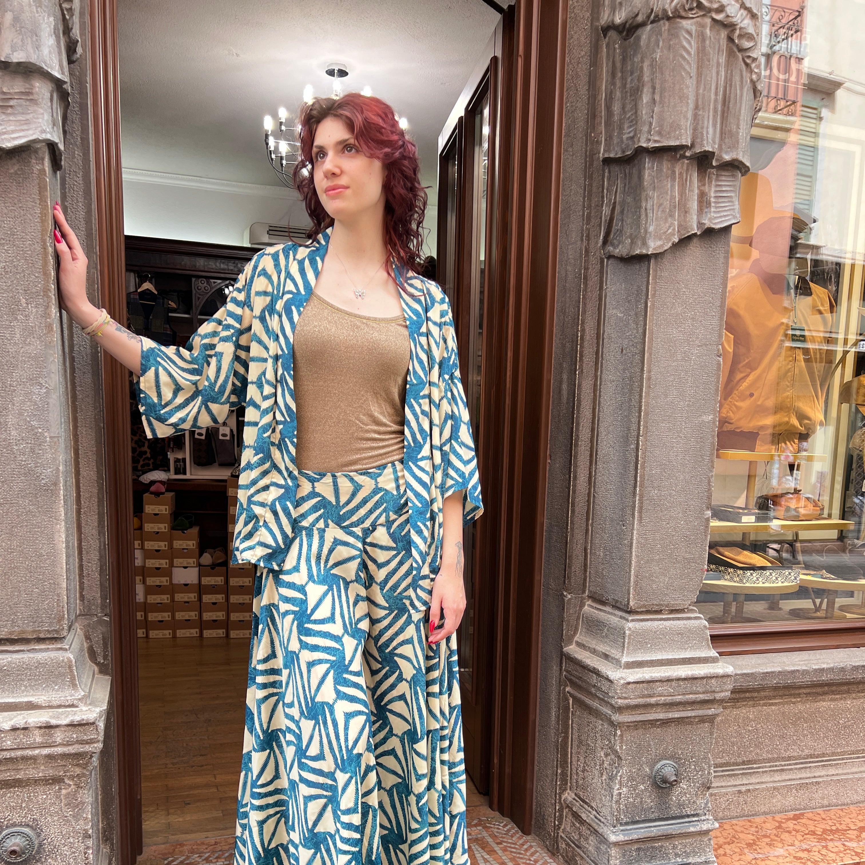 Giacca Donna Kimono In Misto Seta
