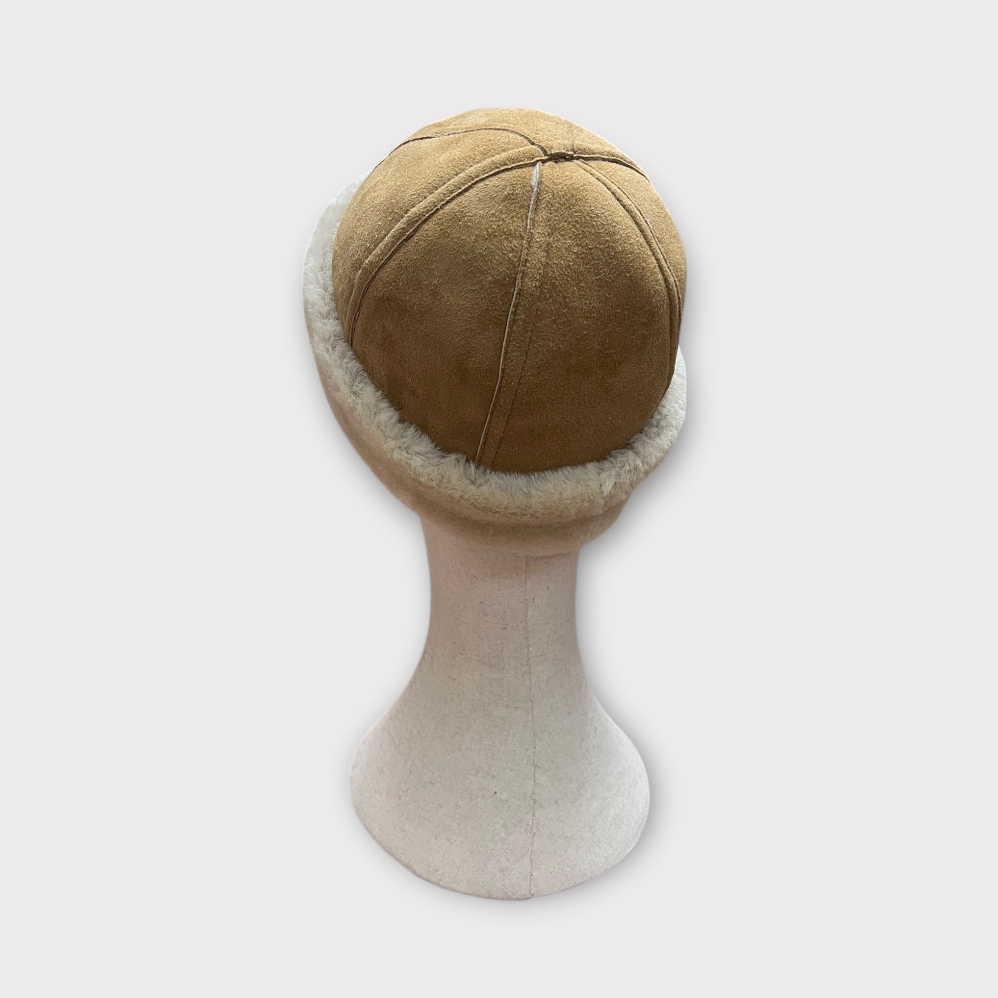 Berretto In Pelle E Pelliccia di Montone