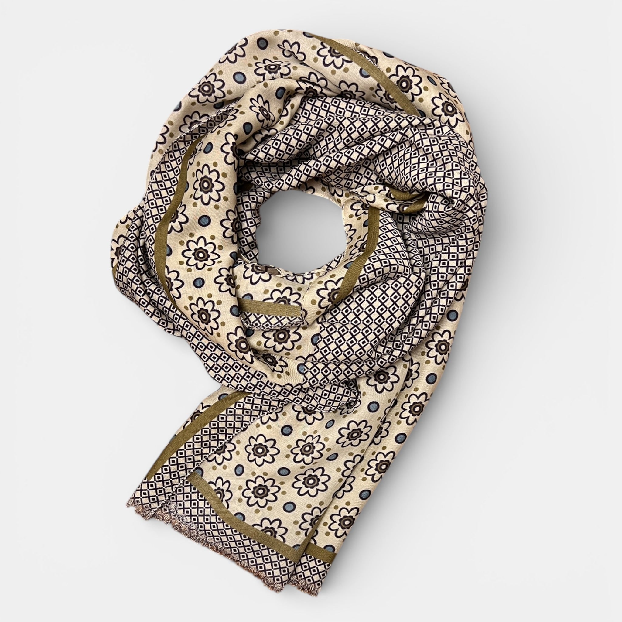 Sciarpa Estiva Unisex 60x180 cm Con Motivo Fiori