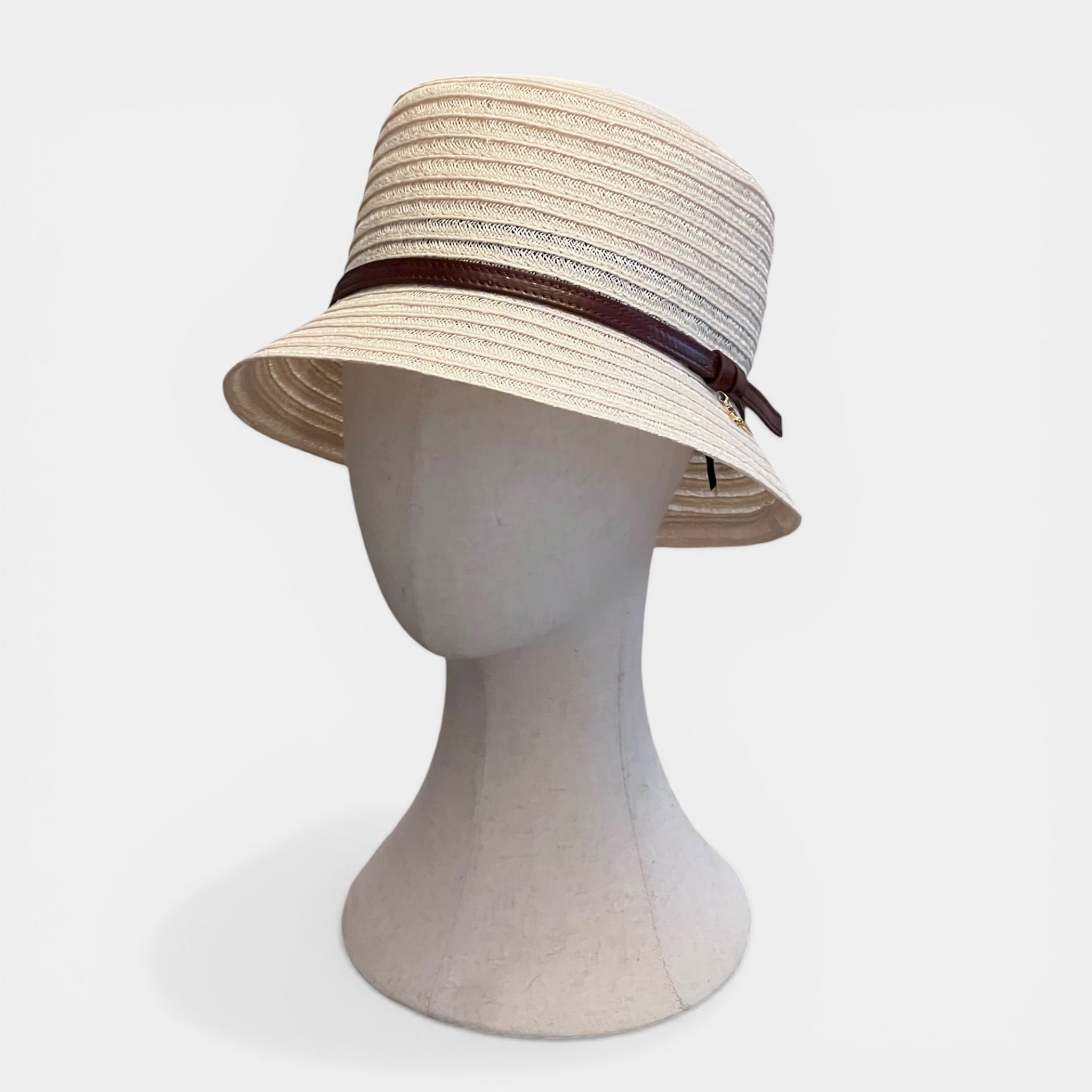 Cappello Bucket in Paglia Abaca Intrecciata Pieghevole - Cappelleria Bacca