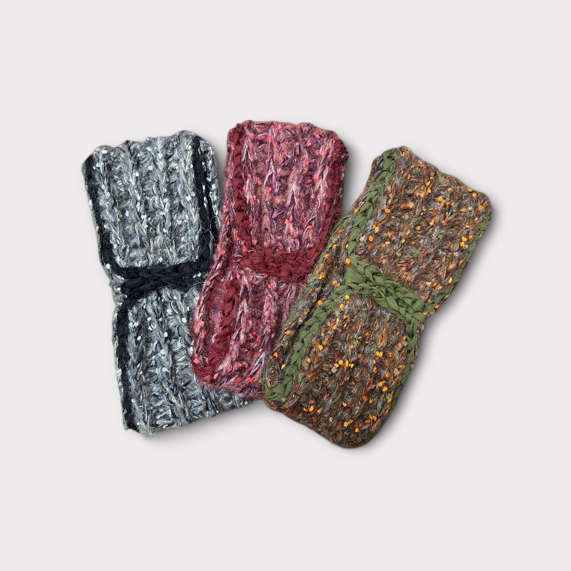 Fascia In Maglia Di Lana Bouclé