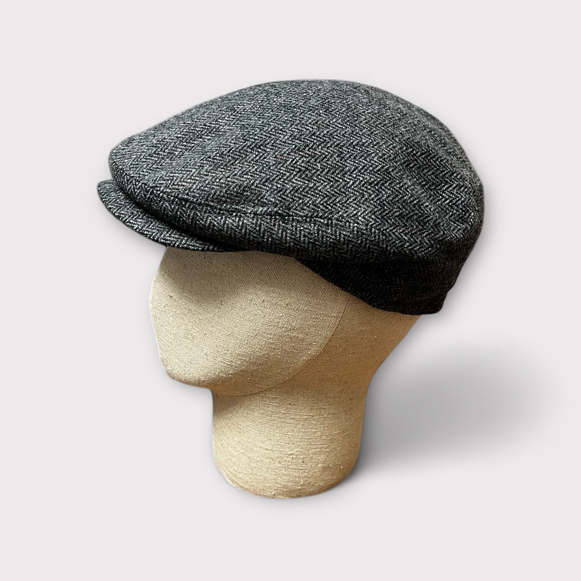 Coppola in Lana Con Paraorecchie Grigio Spinato