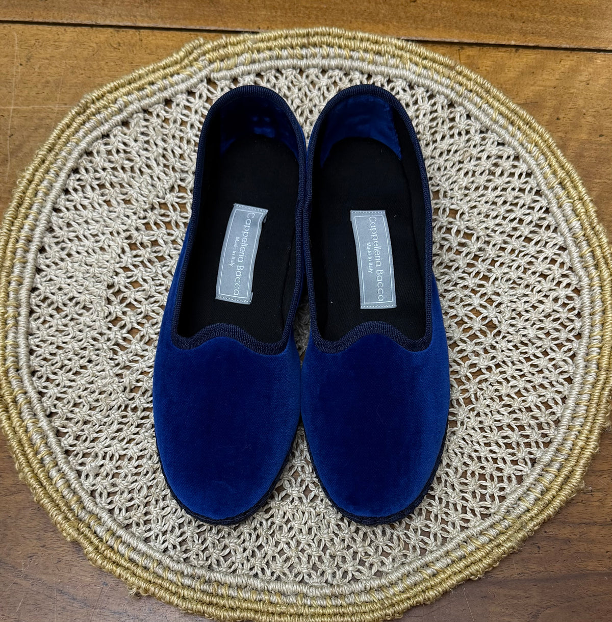 Friulane Originali In Velluto Blu Chiaro – Classiche, Eleganti, Fatte A Mano