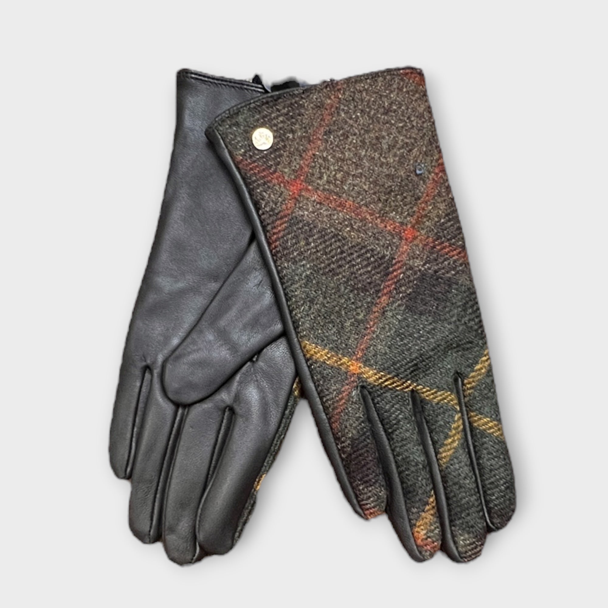 Guanti donna in pelle e lana tweed di Failsworth