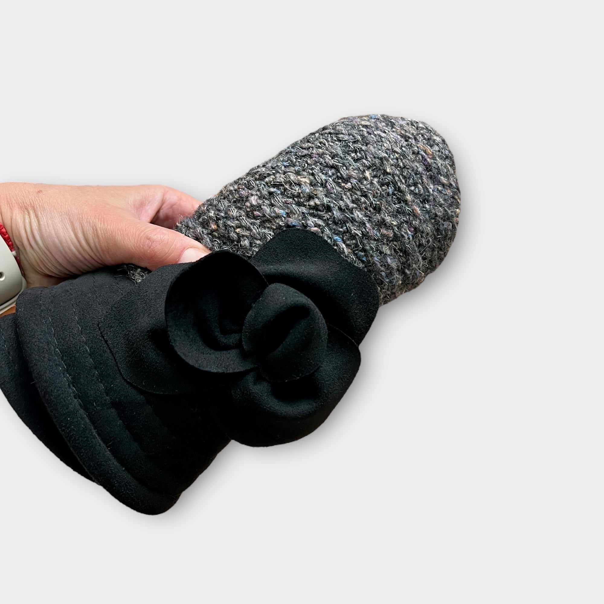 Cappello Cloche Invernale Con Fiore Pieghevole