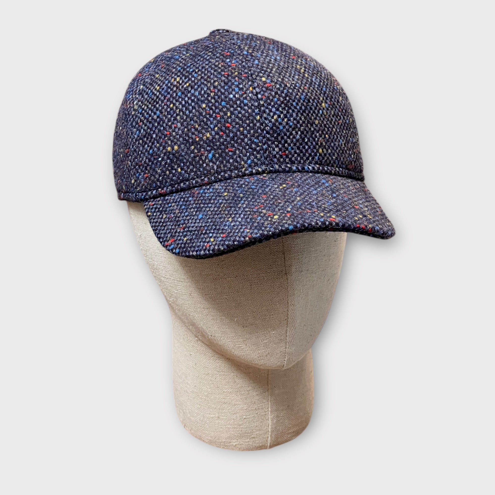 Baseball In Pura Lana Tweed Blu