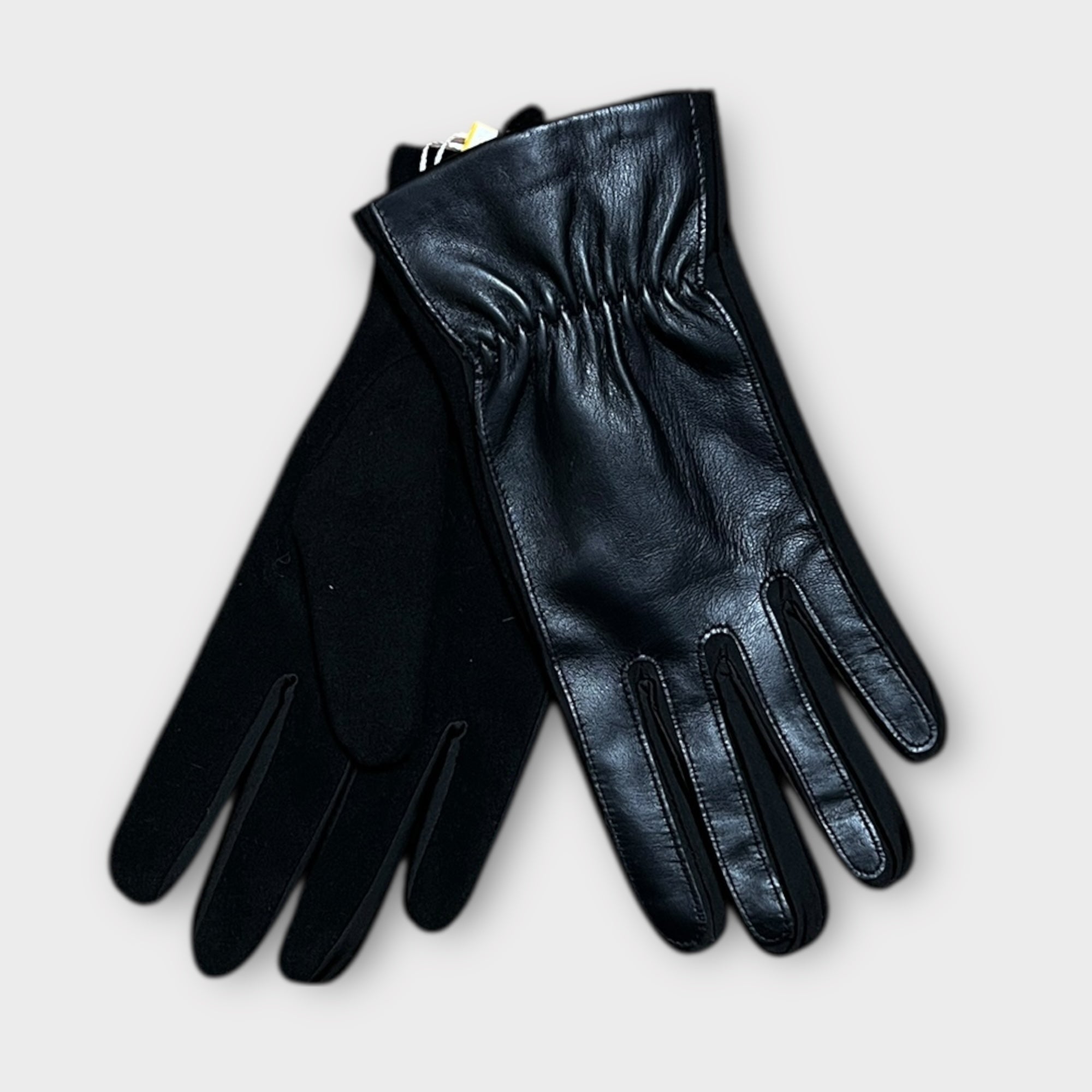 Guanti Donna Neri In Pelle Di Agnello E Microfibra Touch Screen