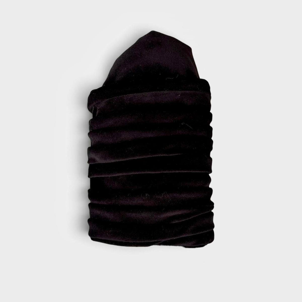 Cappellino Toque Donna Invernale In Velluto Nero Con Fiore In Raso e Tulle - Pieghevole - Grevi