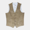 Gilet Uomo In Velluto Di Cotone Beige - Made in Italy