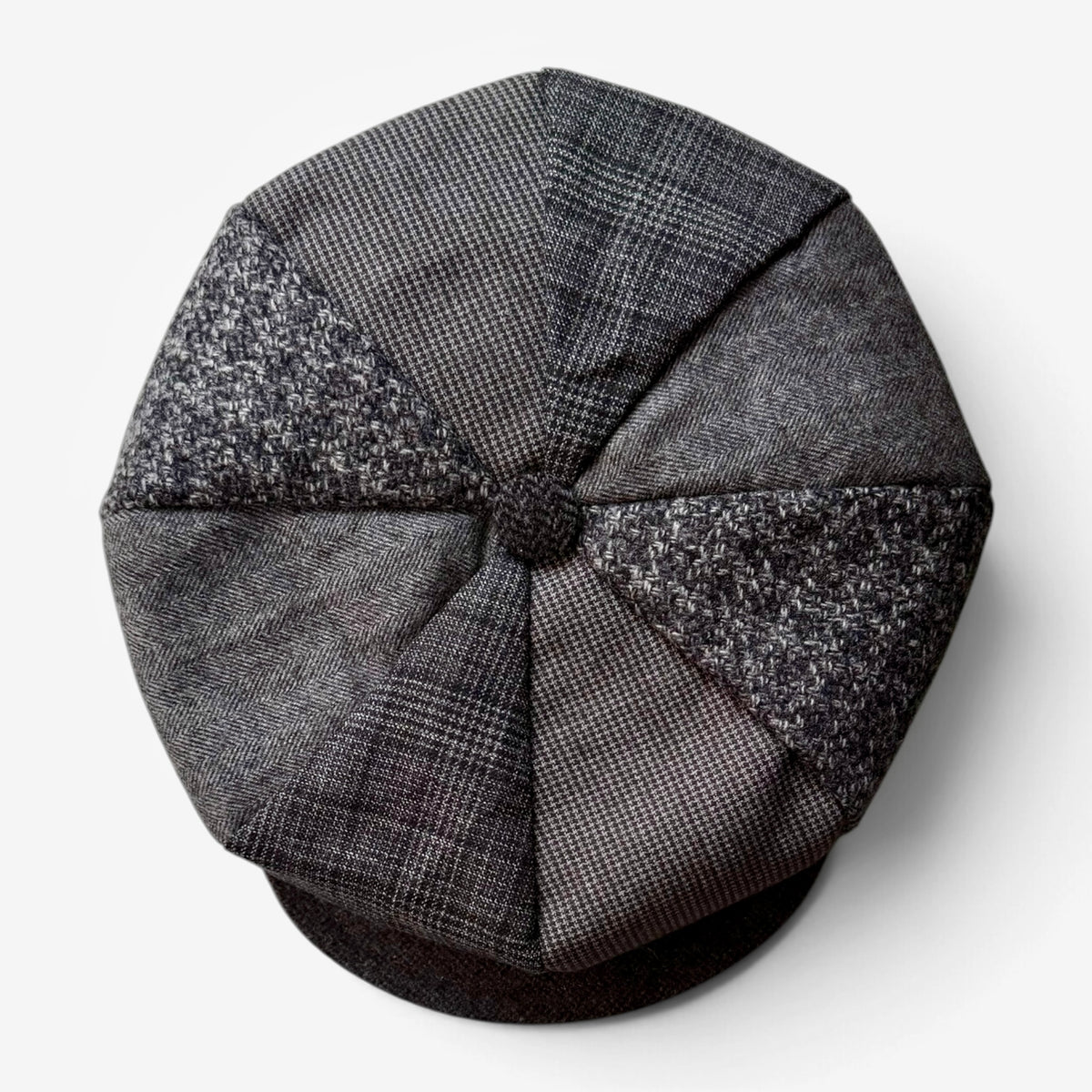 Berrettone Unisex Invernale Monello Patchwork  8 spicchi - Scozzese