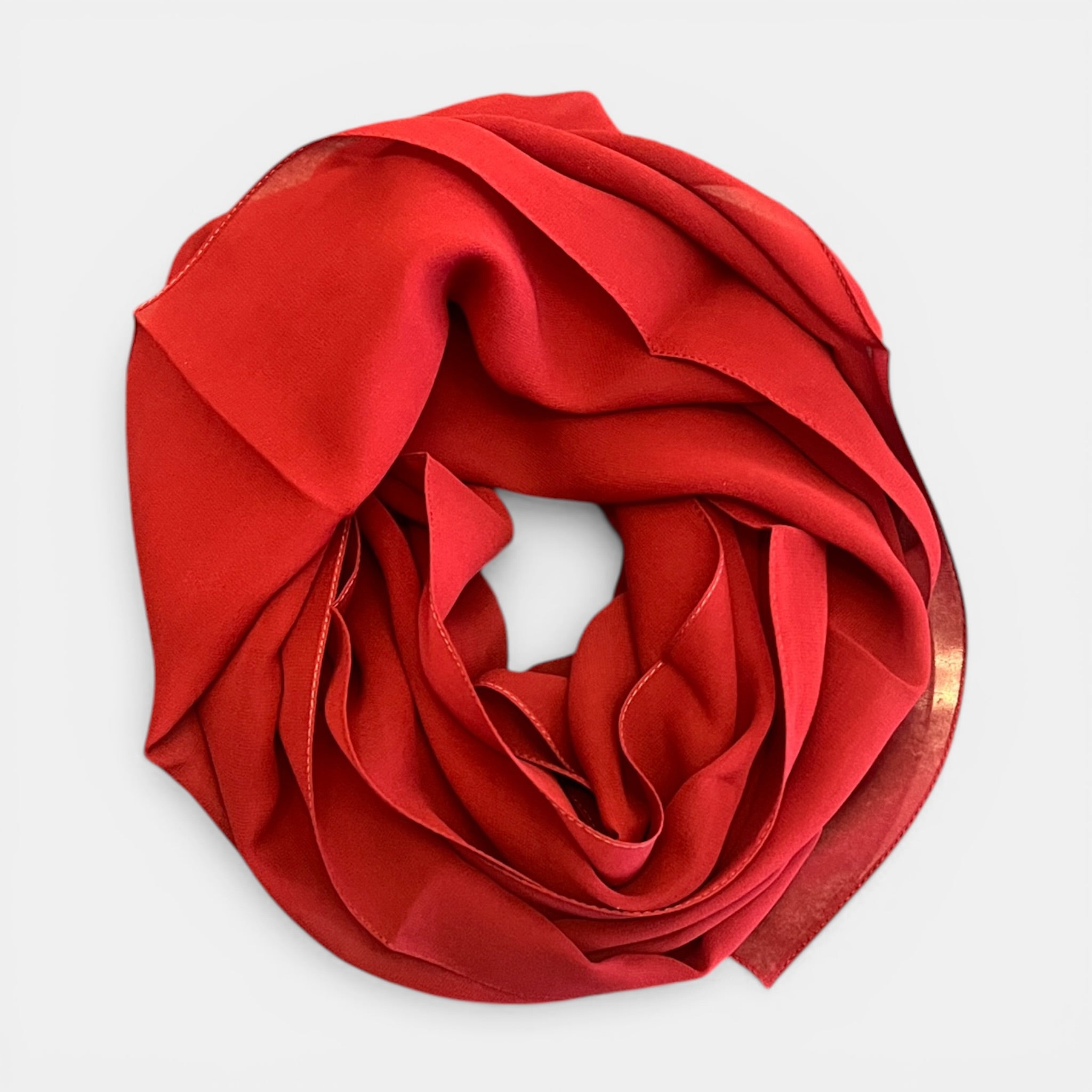 Sciarpa in Pura Seta Georgette Tinta Unita 35x160 cm - Cappelleria Bacca