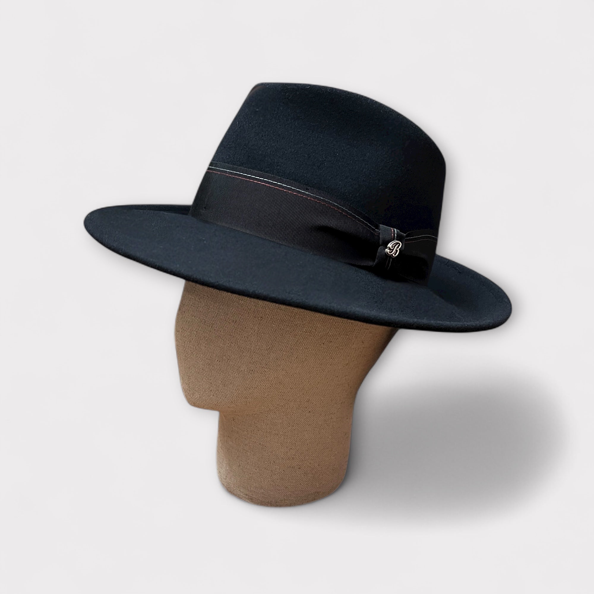 Cappello Fedora In Feltro Di Lana Merinos Extra Fine Ala 7cm