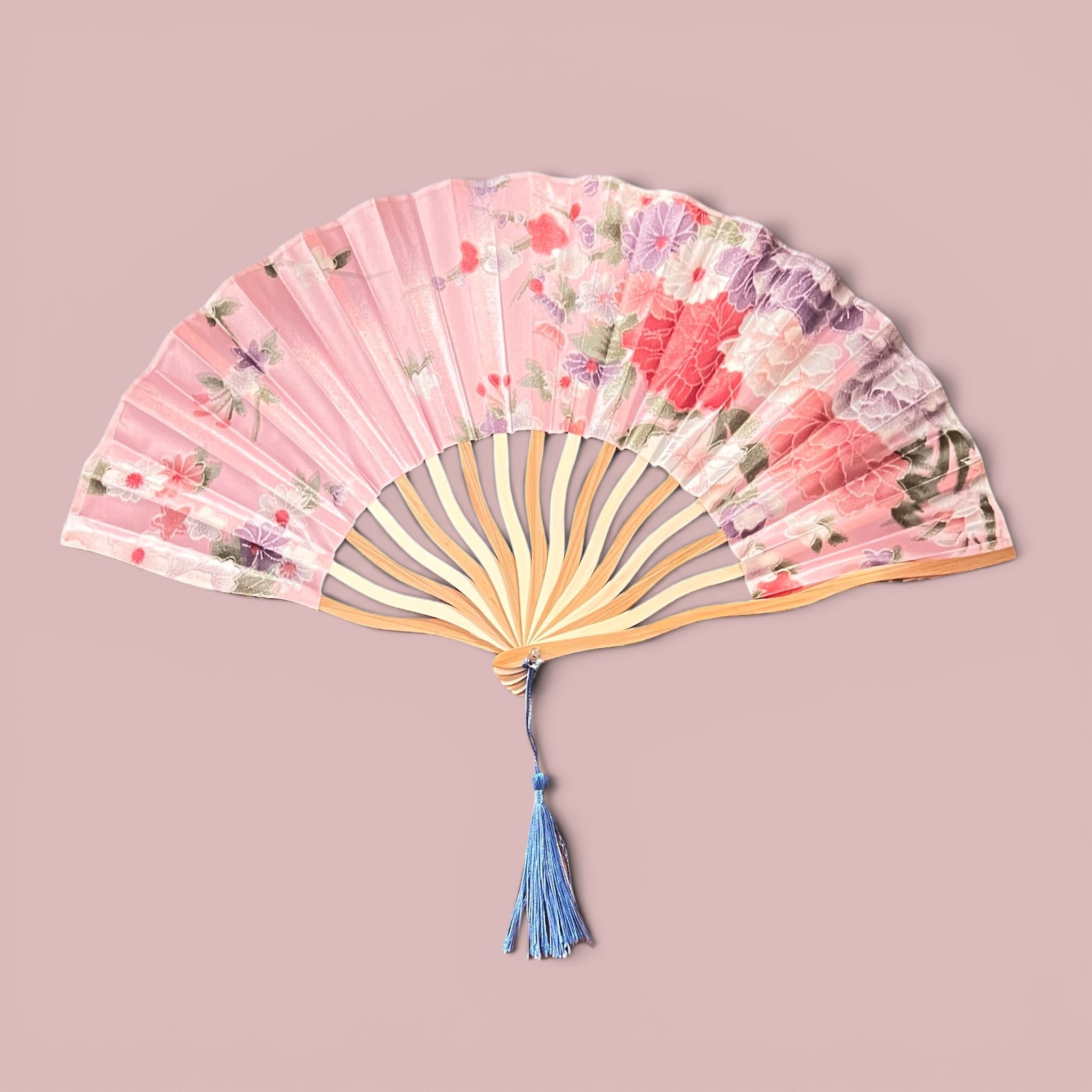 Ventaglio In Bamboo e Seta Fantasia Diam. 37 cm. - Cappelleria Bacca