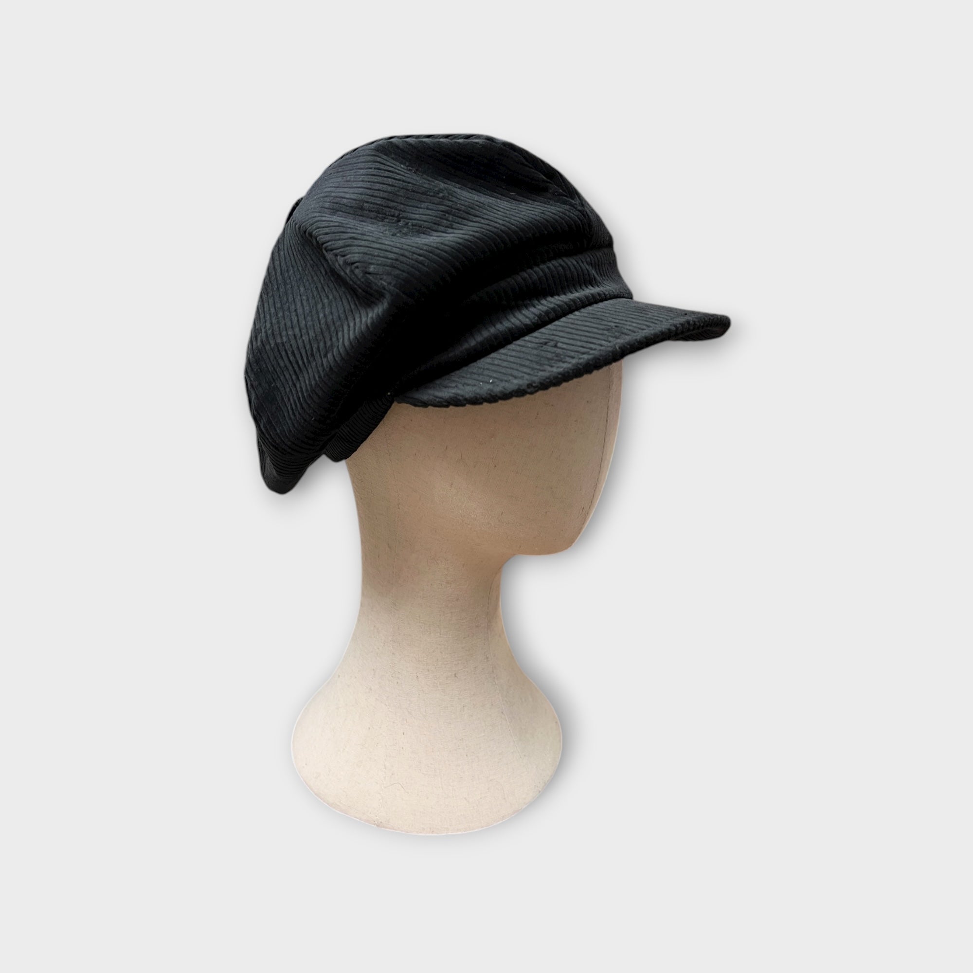 Berrettone 8 Spicchi Unisex In Velluto A Coste Con Visiera