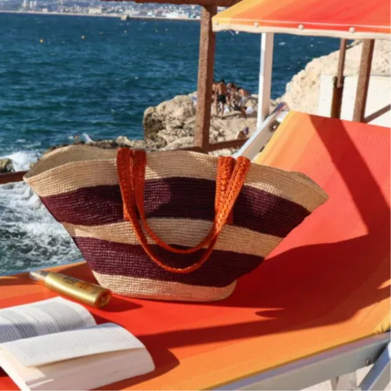 Borsa Mare in Paglia Crochet Fatta a Mano