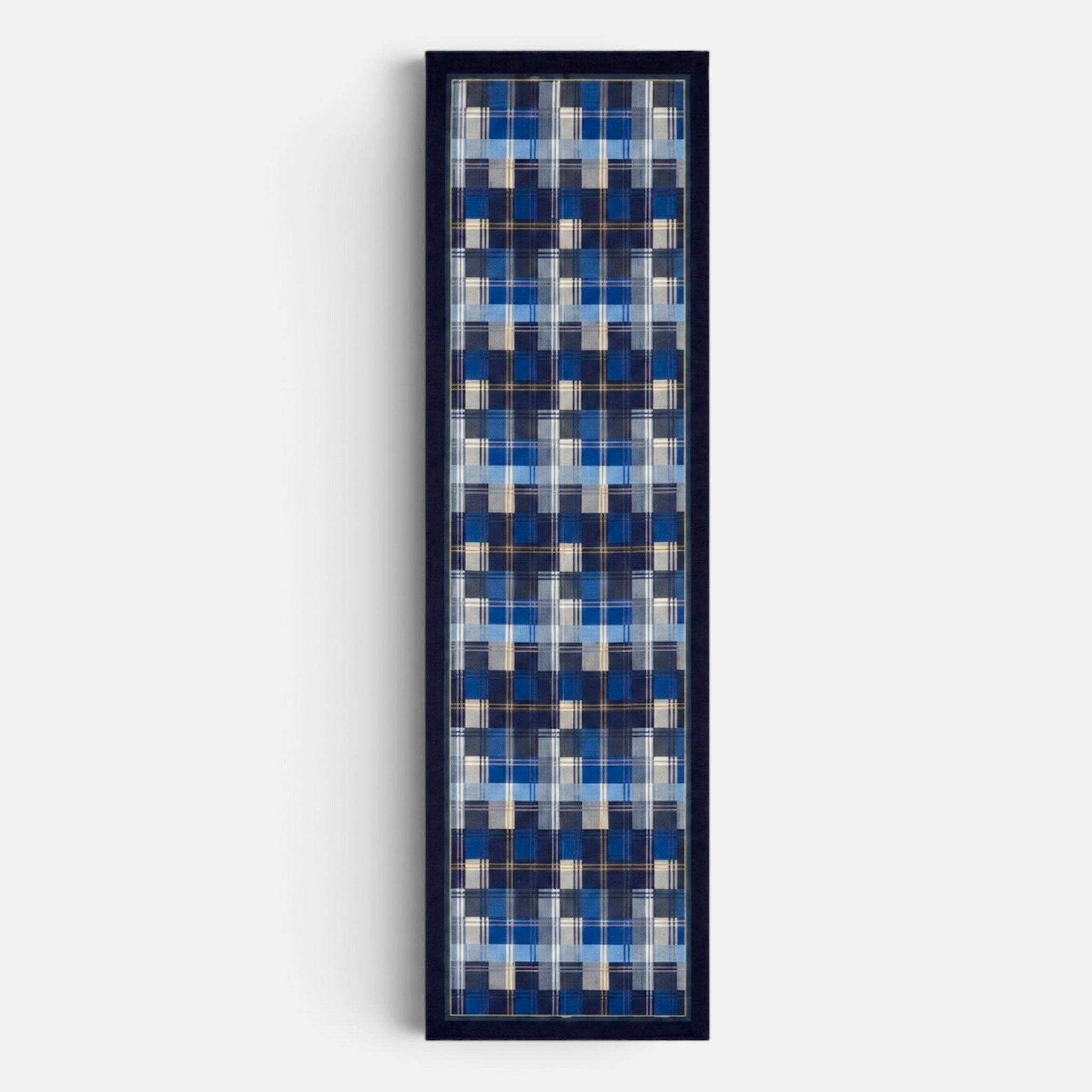 Sciarpa Unisex Invernale In Tessuto Sottile Di Pura Lana Motivo Scozzese 55x190 cm