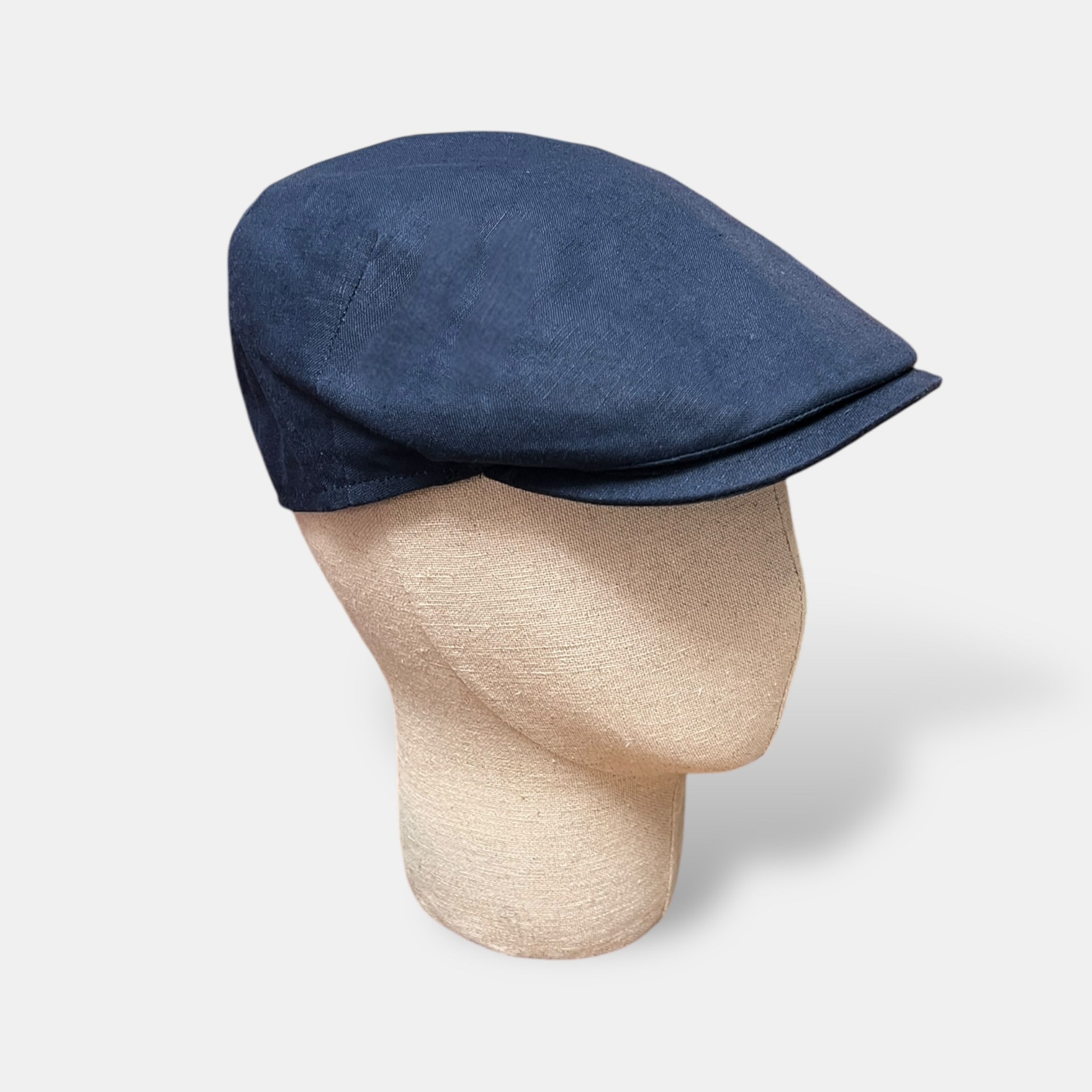 Coppola Uomo Estiva Blu In Puro Lino Revertera