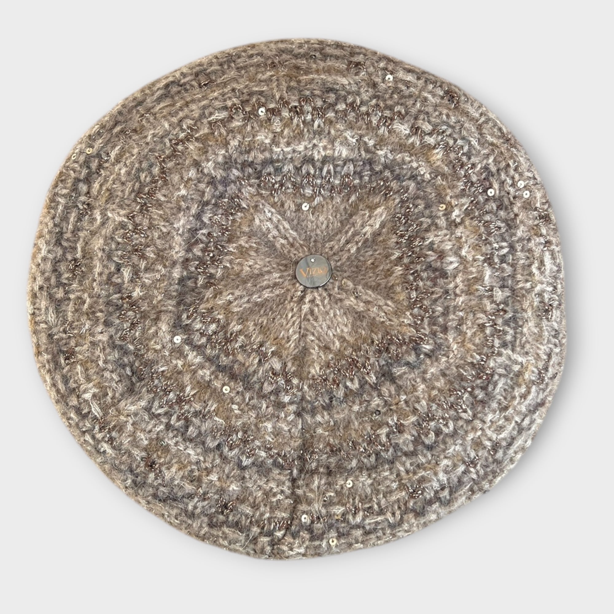 Basco In Maglia Di Mohair Con Lurex E Pailettes