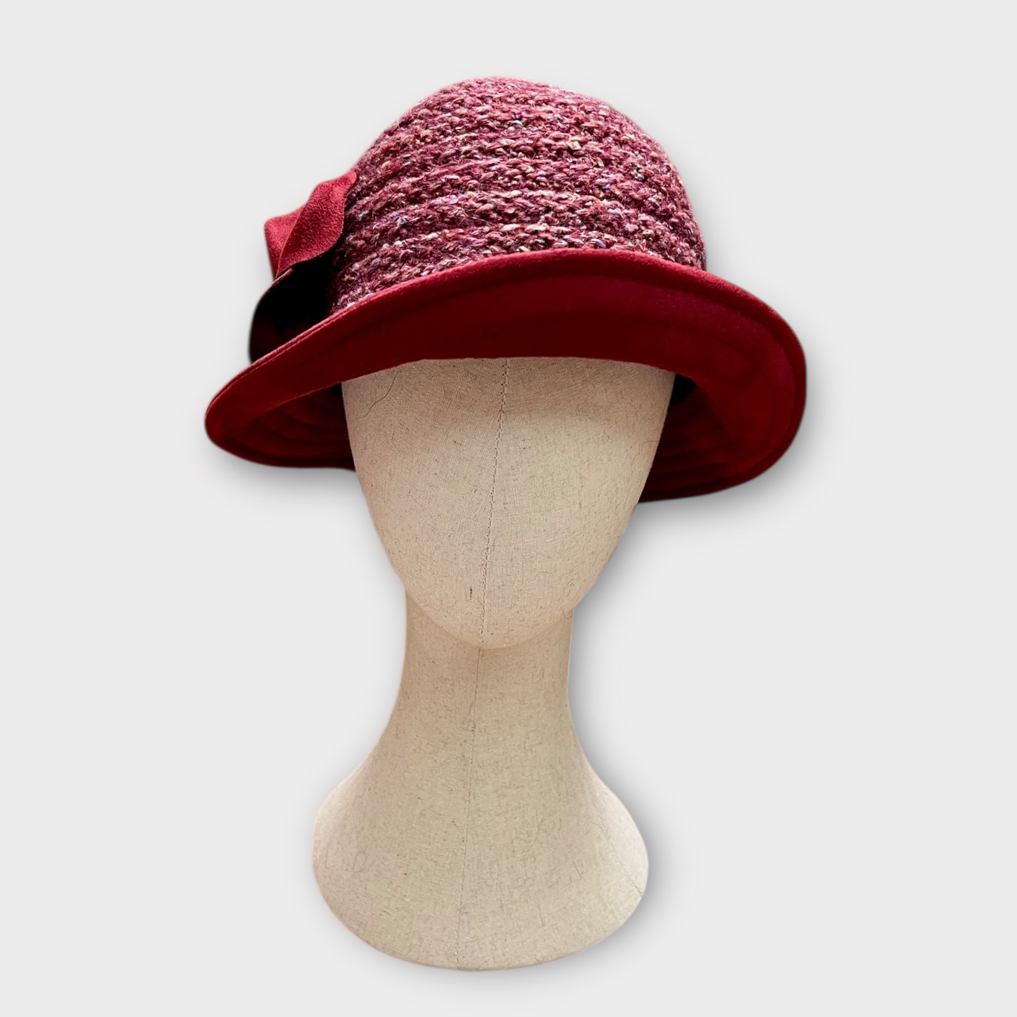 Cappello Cloche Invernale Con Fiore Pieghevole