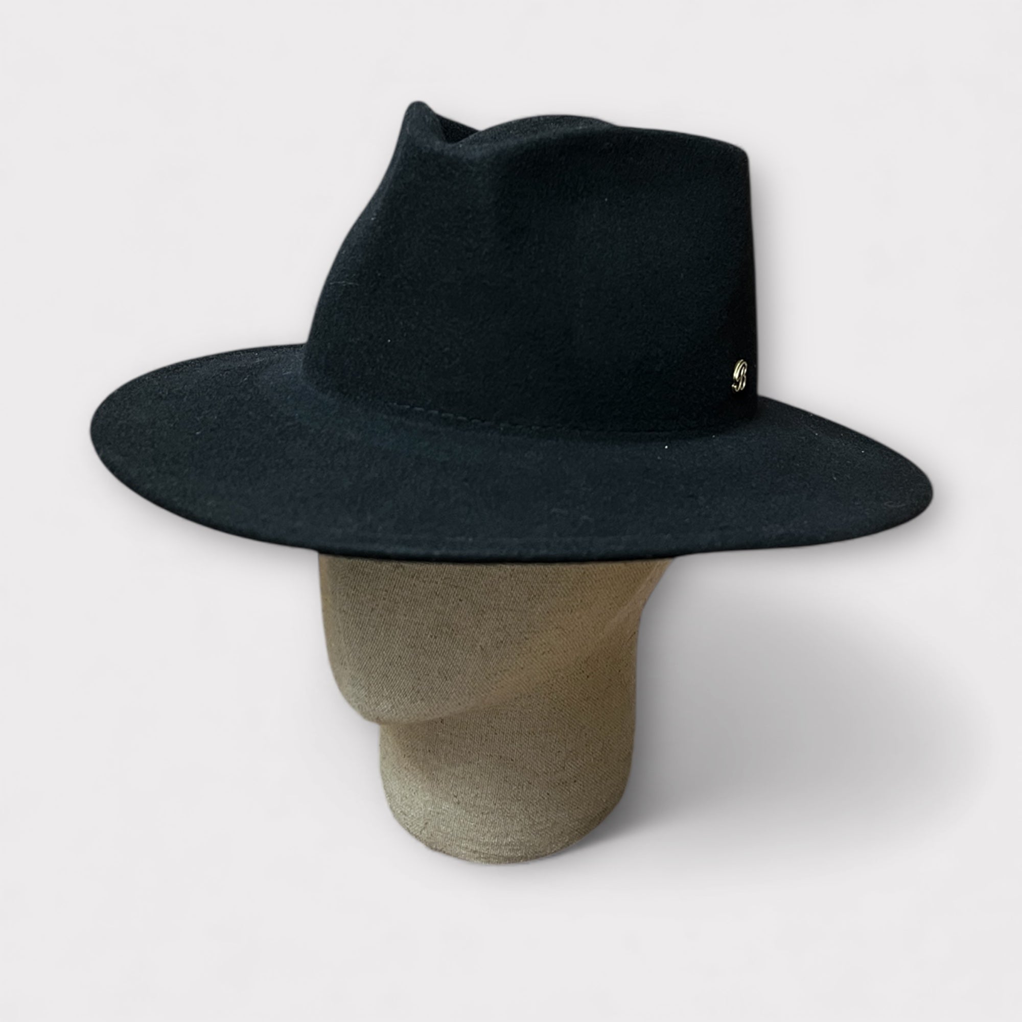 Cappello Unisex Ala Dritta In Feltro Di Lana Merinos