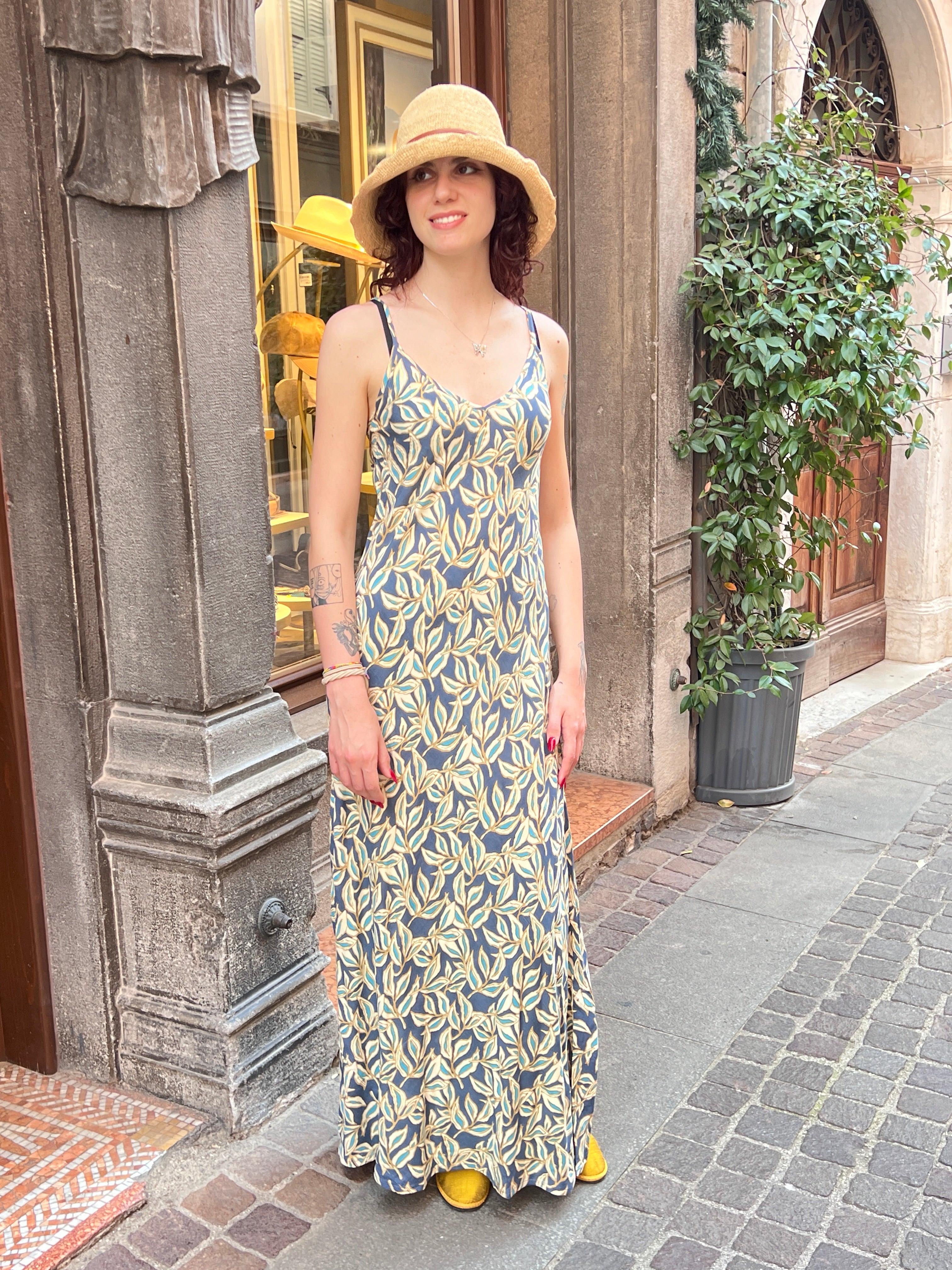 Abito Da Donna Lungo In Viscosa