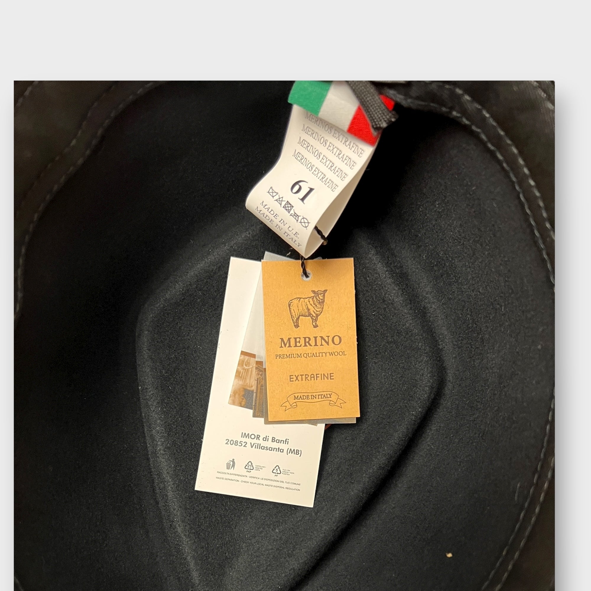 Cappello In Feltro Uomo Diamante Nero