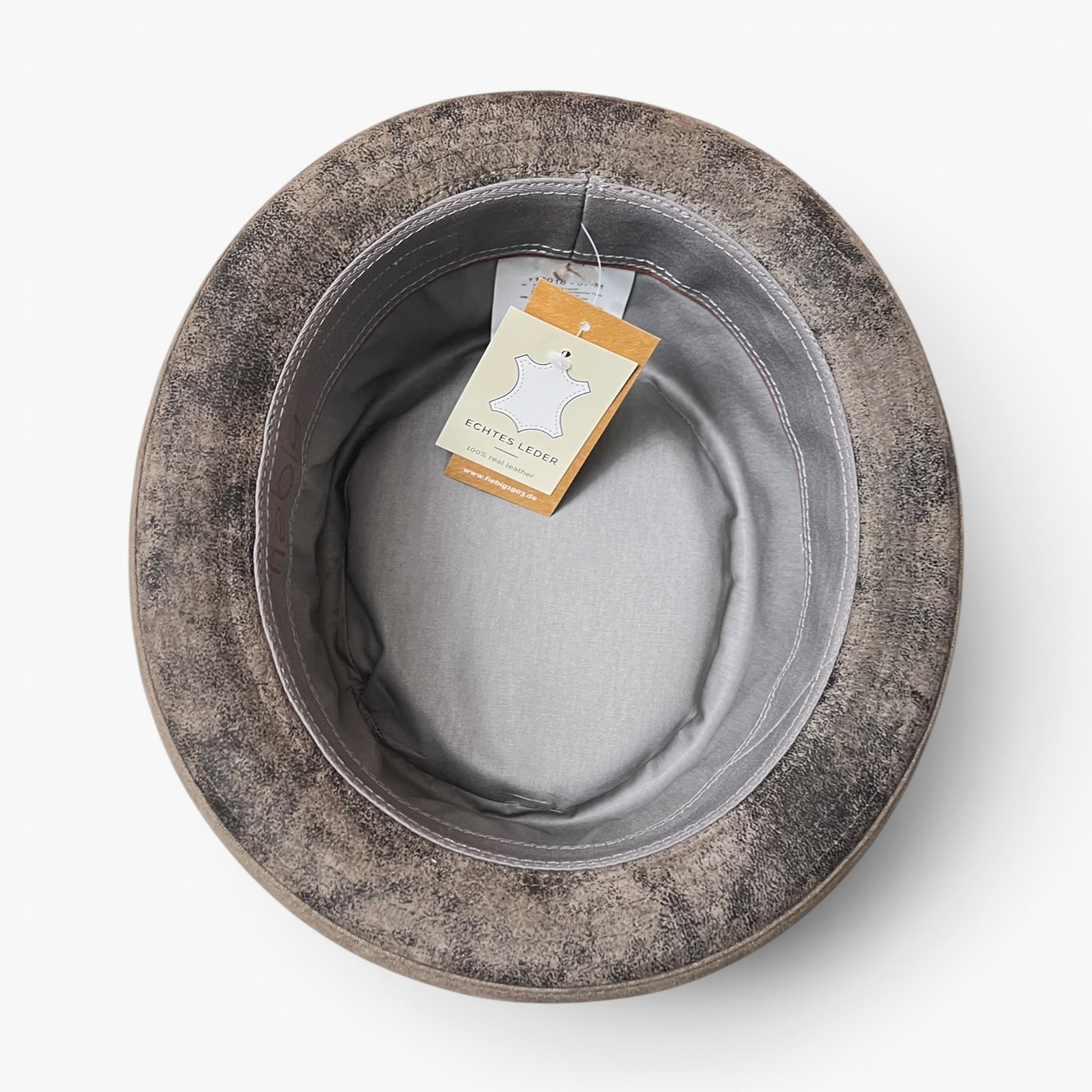 Cappello Pork Pie In Pelle Vintage - Cappelleria Bacca