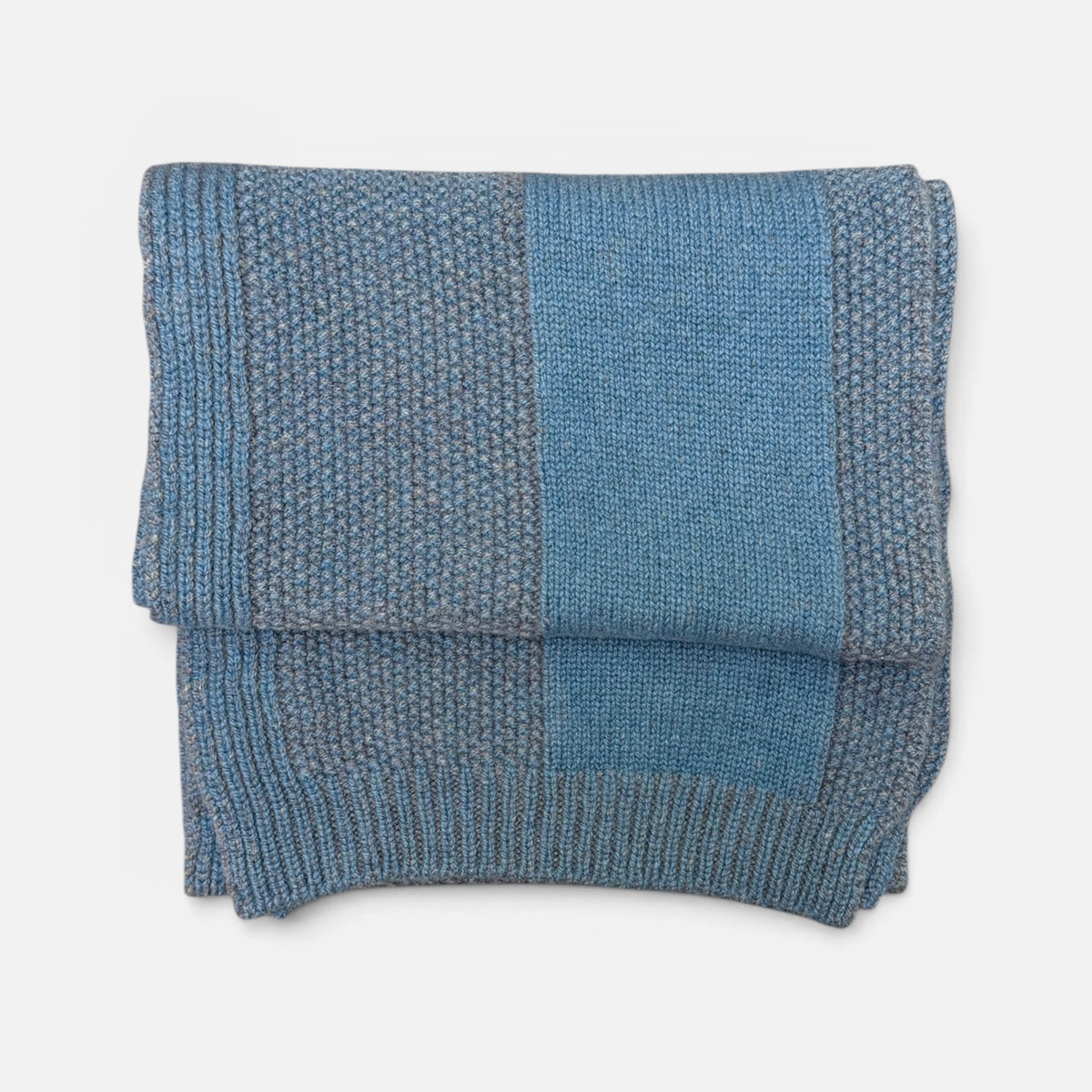 Sciarpa In Pura Lana e Cashmere Aran Herringbone 190x30cm