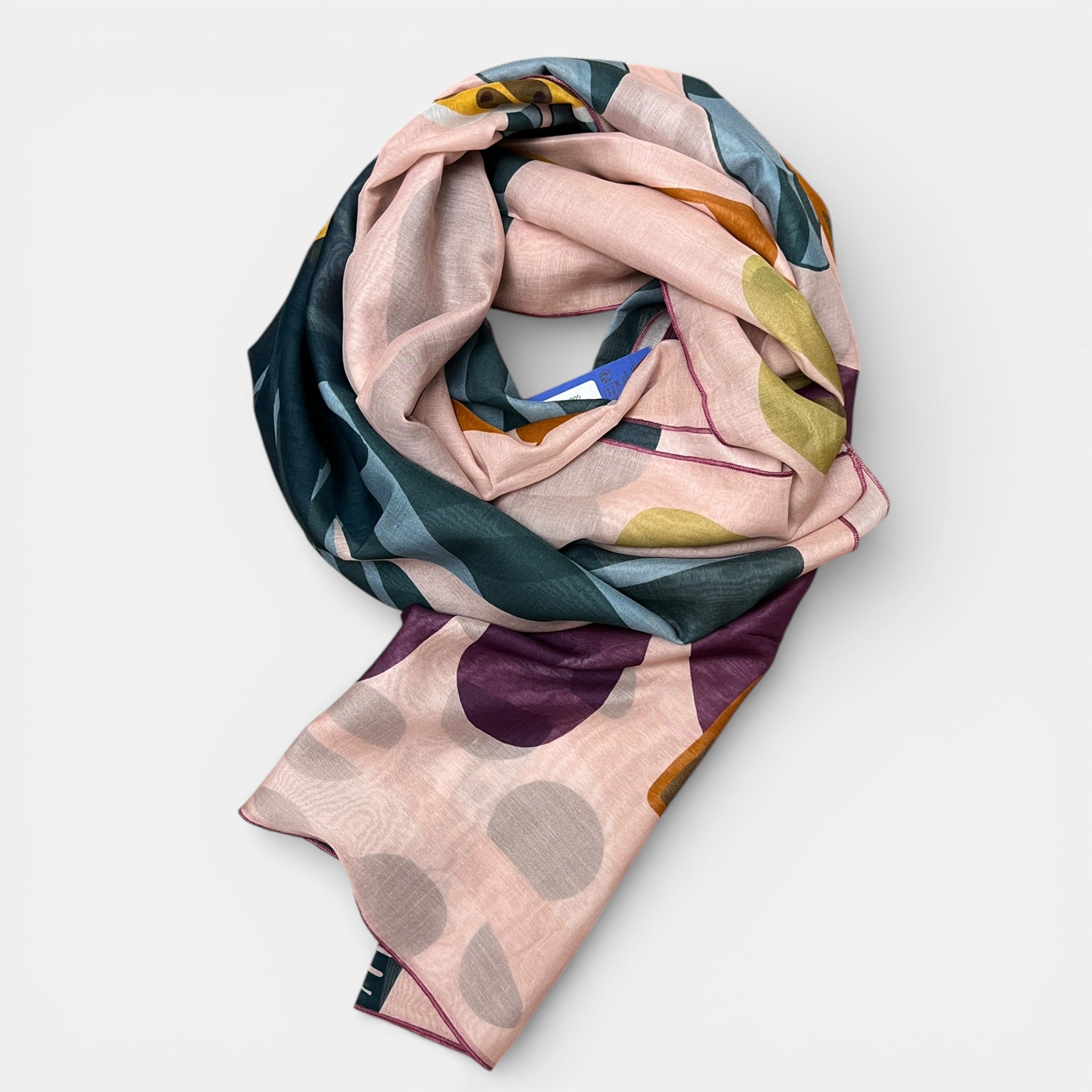 Sciarpa Estiva Donna 65x200 cm In Cotone E Seta